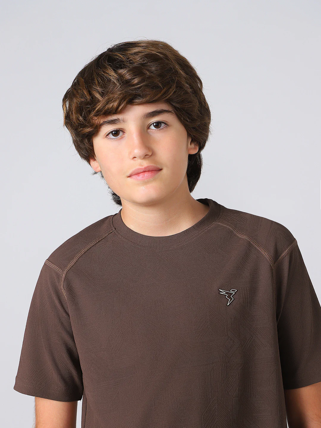 Boys Solid Slim Fit Crew Neck Sports T-shirt with MATPIQ - Image 6
