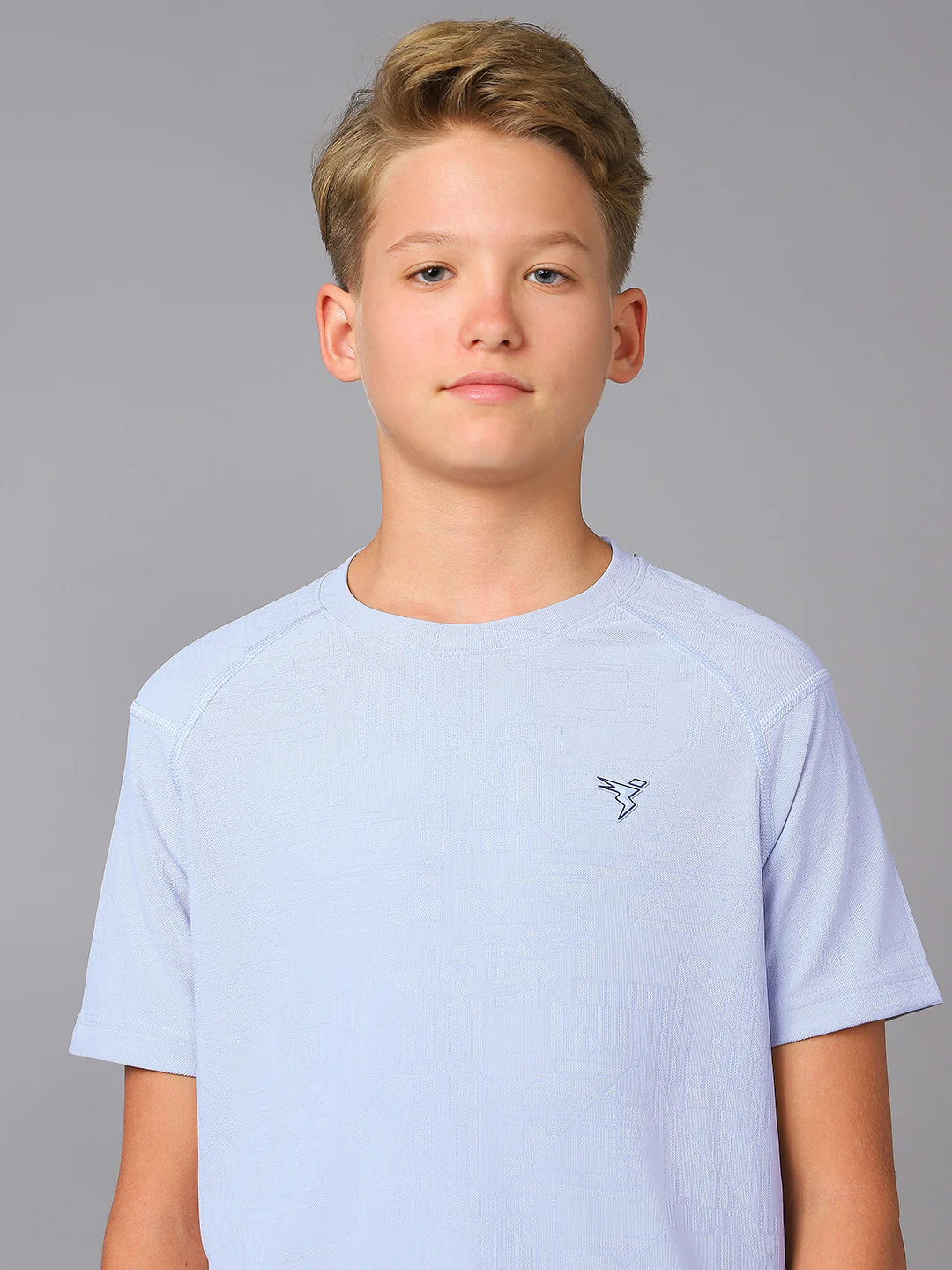 Boys Solid Slim Fit Crew Neck Sports T-shirt with MATPIQ - Image 4