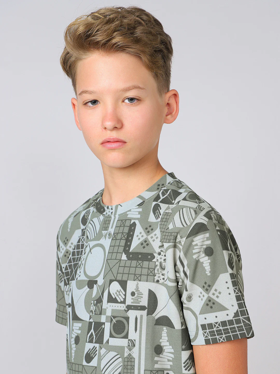 Boys Jacquard Slim Fit Crew Neck Sports T-shirt with MATPIQ - Image 5
