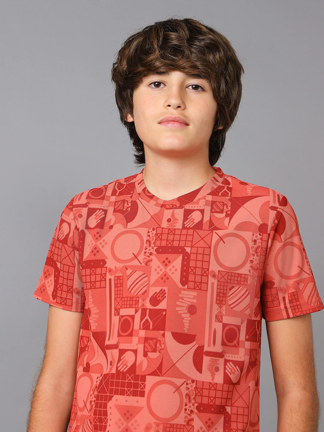 Boys Jacquard Slim Fit Crew Neck Sports T-shirt with MATPIQ - Image 6