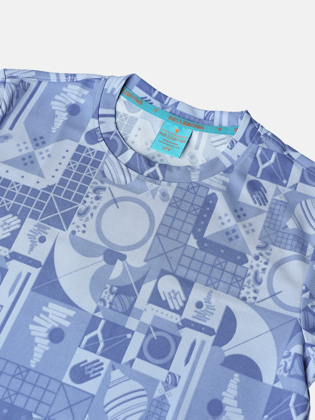 Boys Jacquard Slim Fit Crew Neck Sports T-shirt with MATPIQ - Image 7