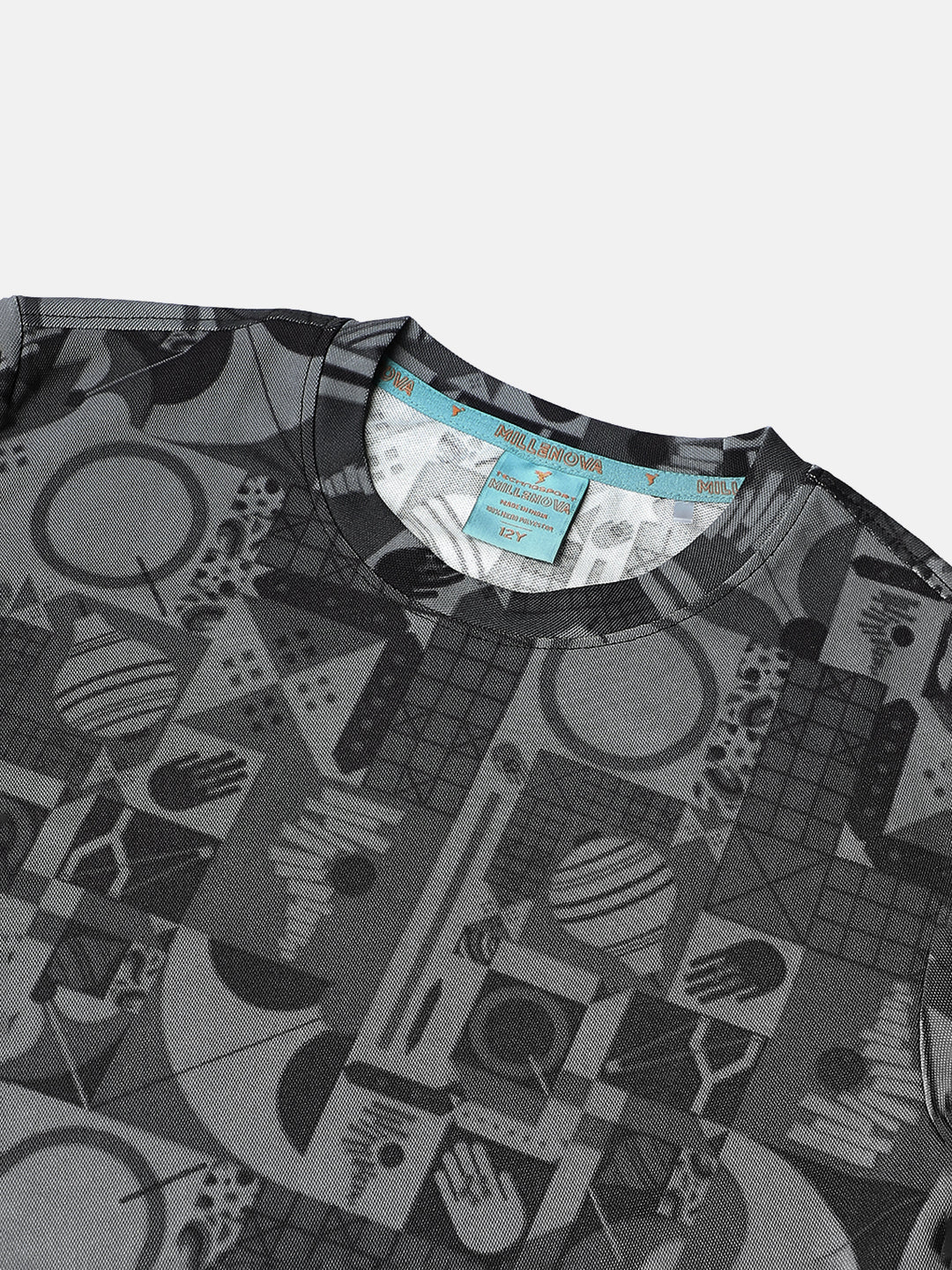 Boys Jacquard Slim Fit Crew Neck Sports T-shirt with MATPIQ - Image 7