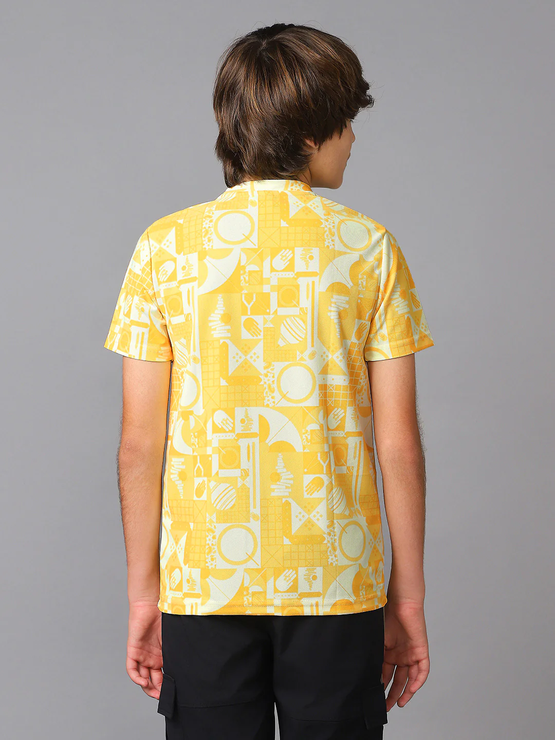 Boys Jacquard Slim Fit Crew Neck Sports T-shirt with MATPIQ - Image 3