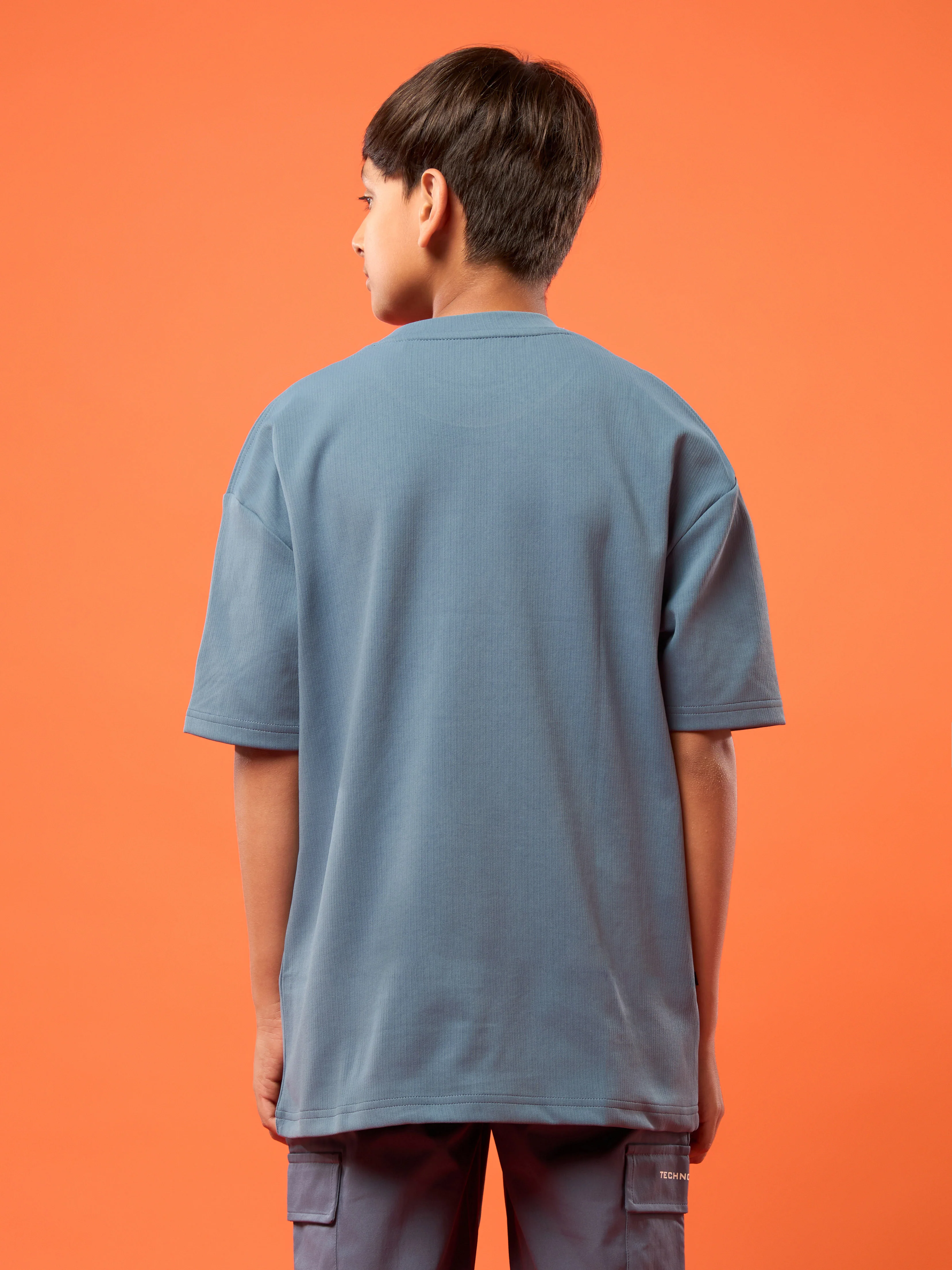 Boys Oversized Printed Round Neck Sports T-shirt with ELASTOPLUS - Image 3