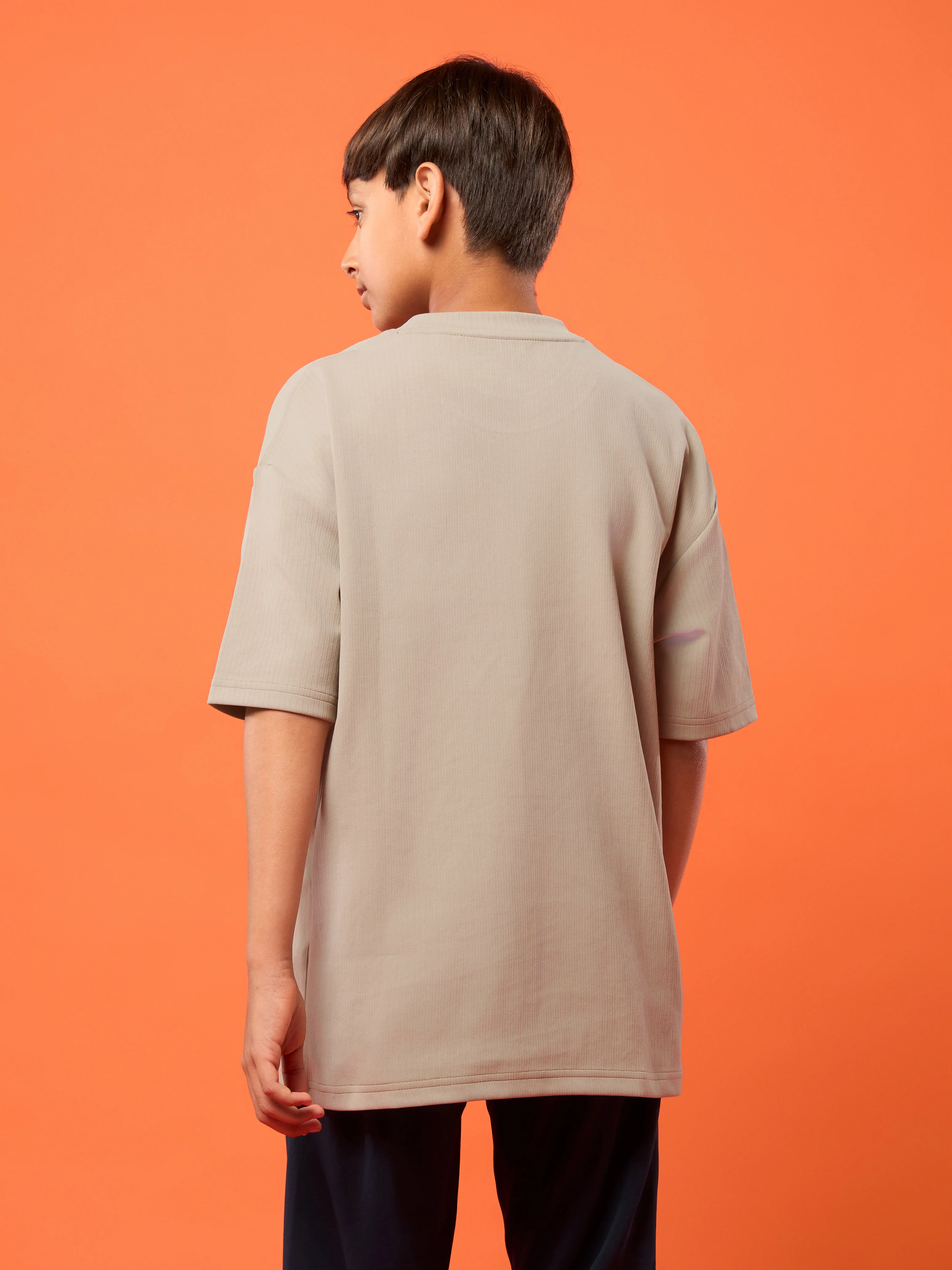 Boys Oversized Printed Round Neck Sports T-shirt with ELASTOPLUS - Image 3