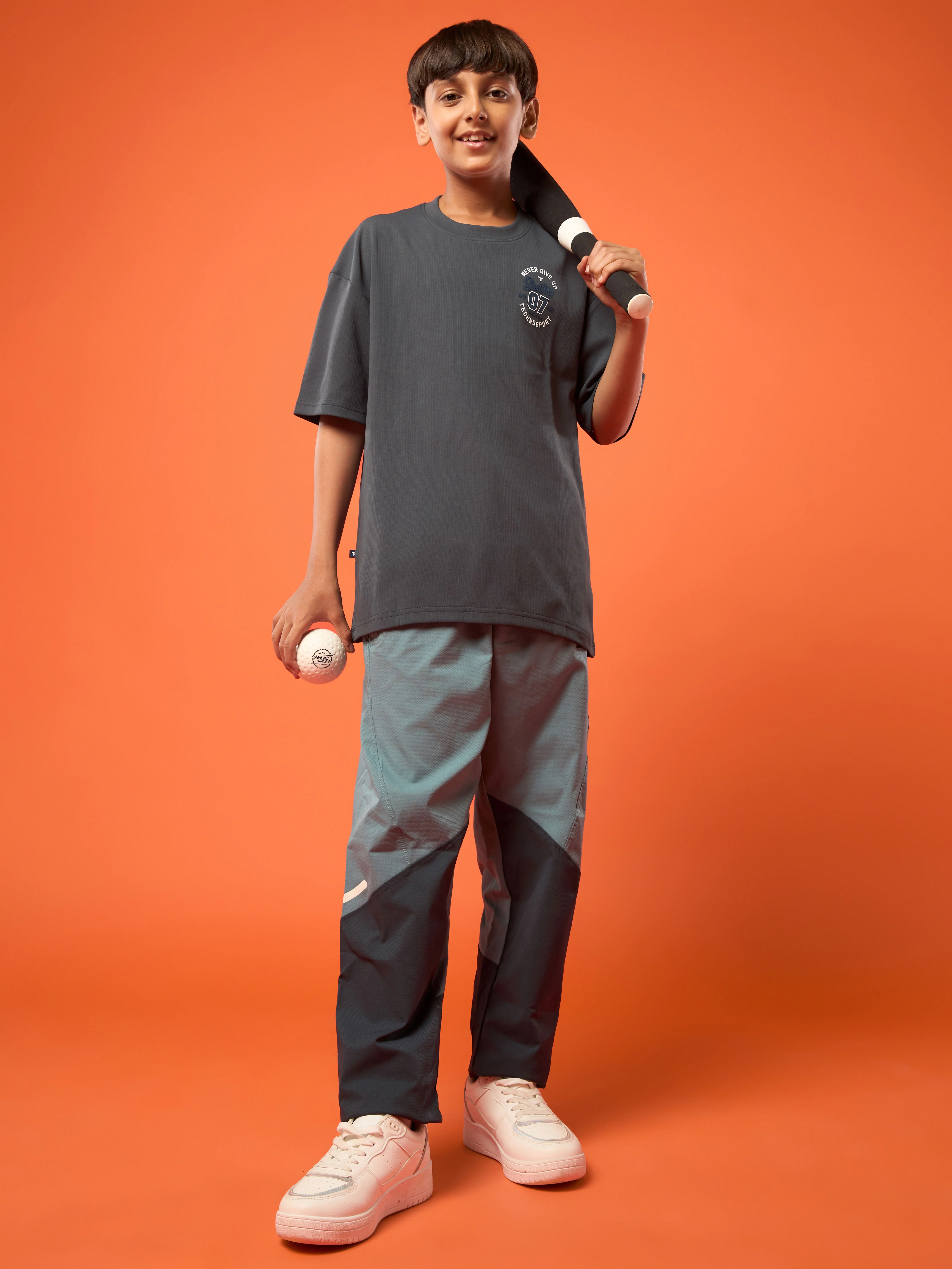 Boys Oversized Printed Round Neck Sports T-shirt with ELASTOPLUS - Image 5