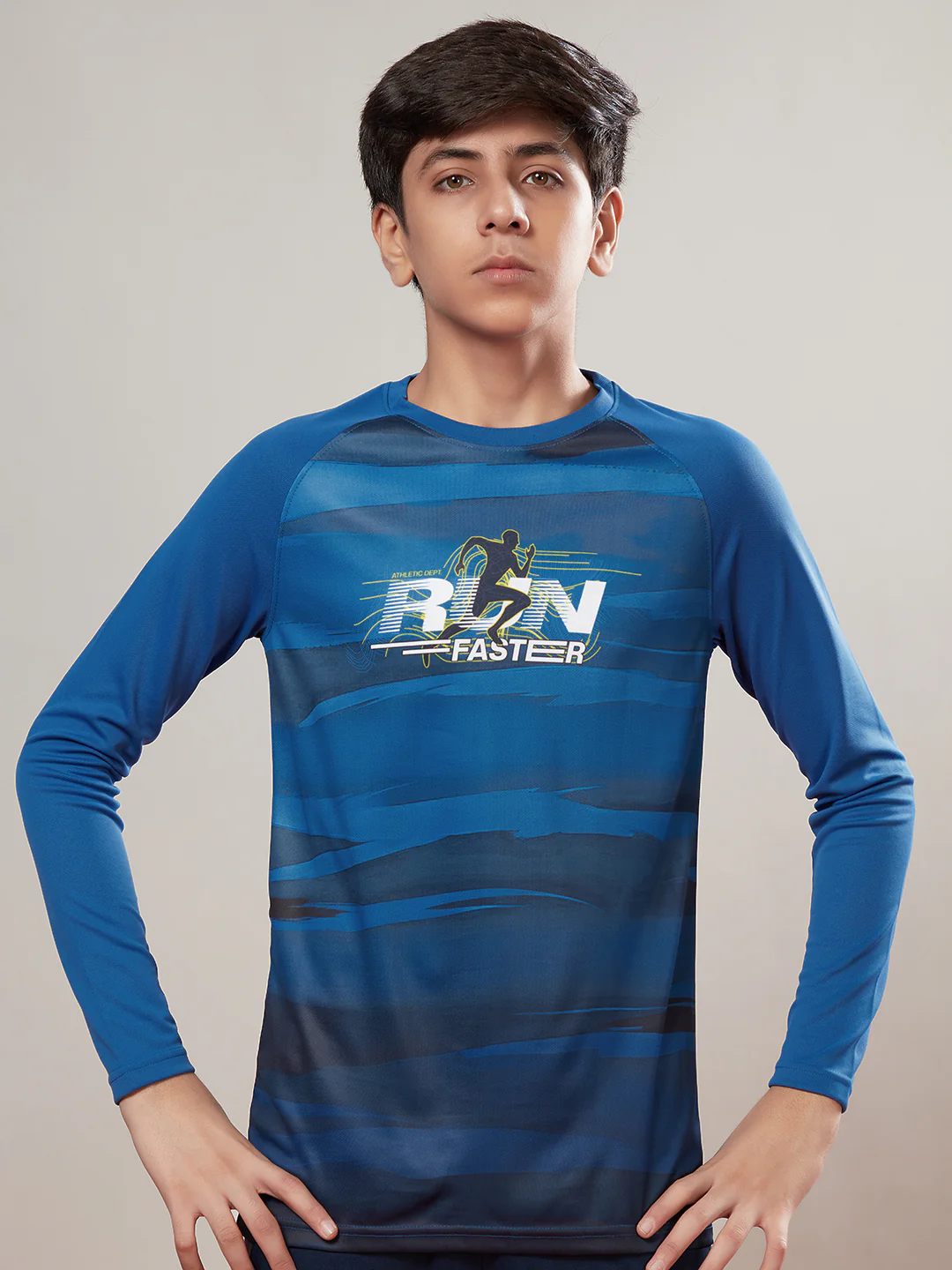 Boys Printed Slim Fit Crew Neck T-shirt with TECHNO COOL+ - Image 2