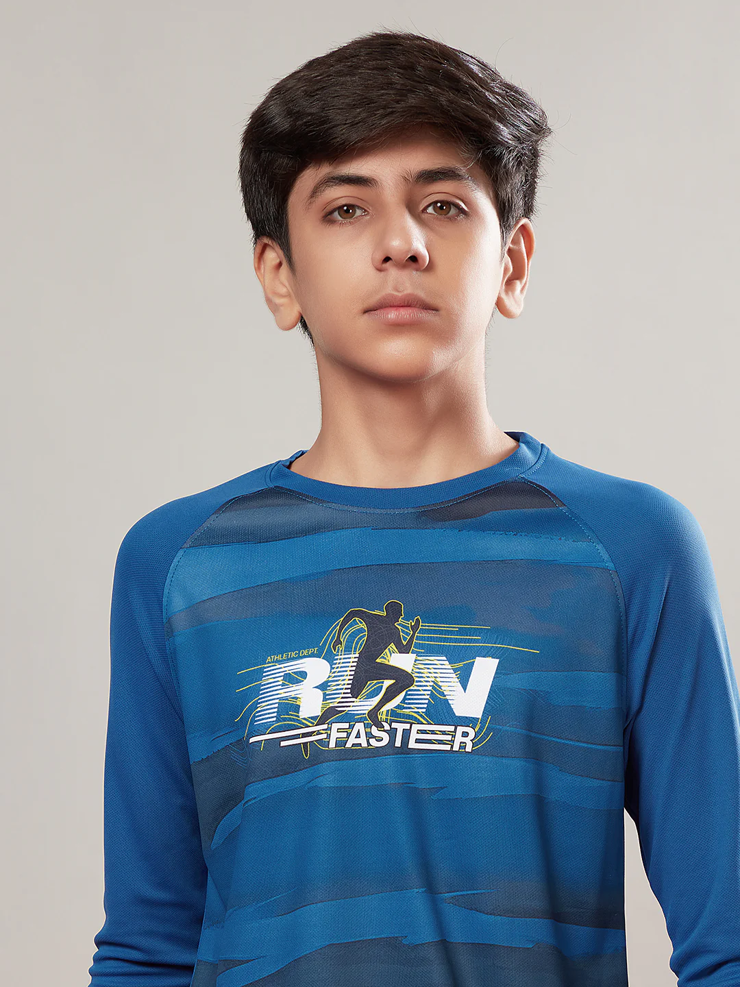 Boys Printed Slim Fit Crew Neck T-shirt with TECHNO COOL+ - Image 5