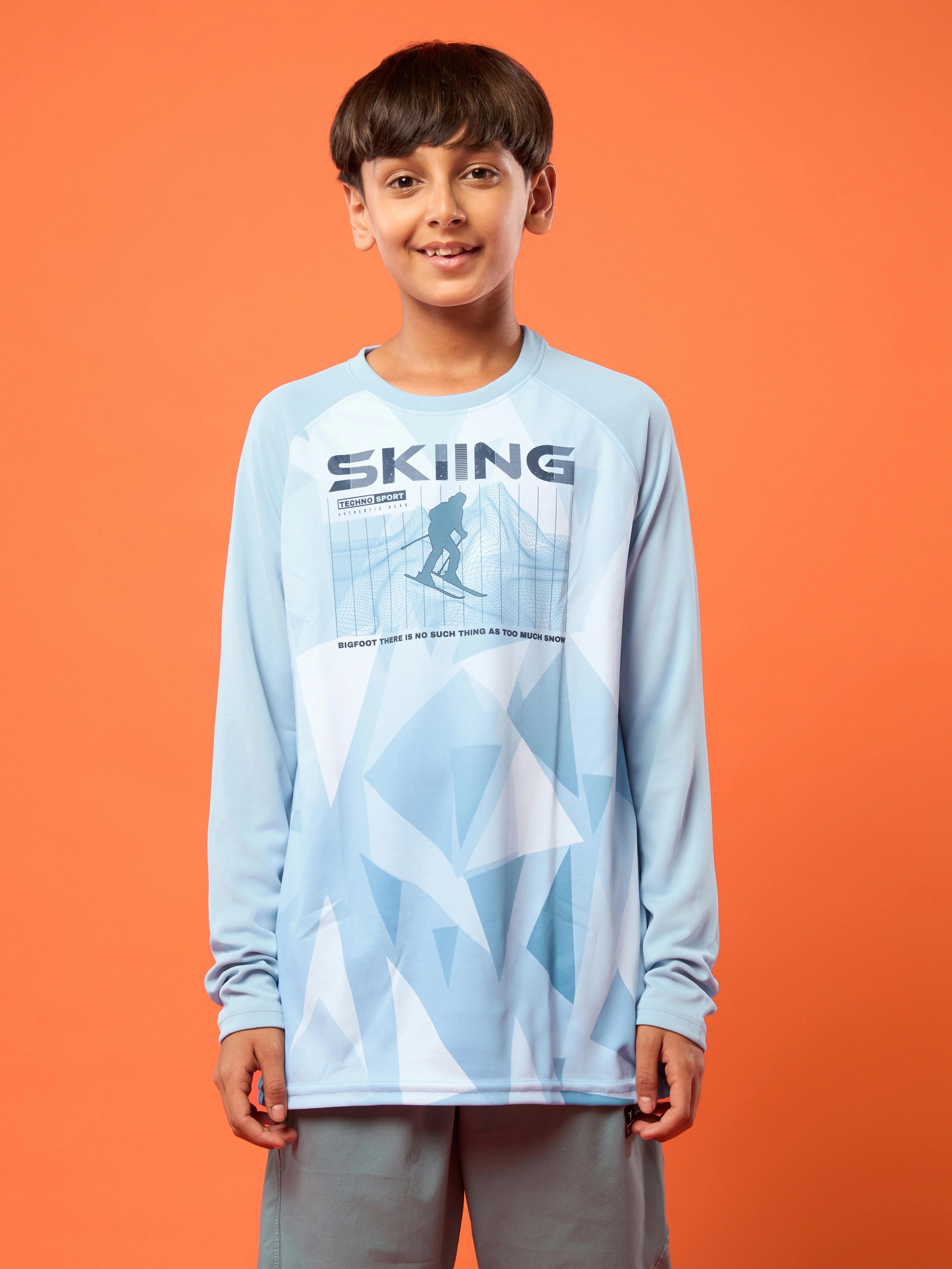 Boys Printed Slim Fit Crew Neck T-shirt with TECHNO COOL+ - Image 2