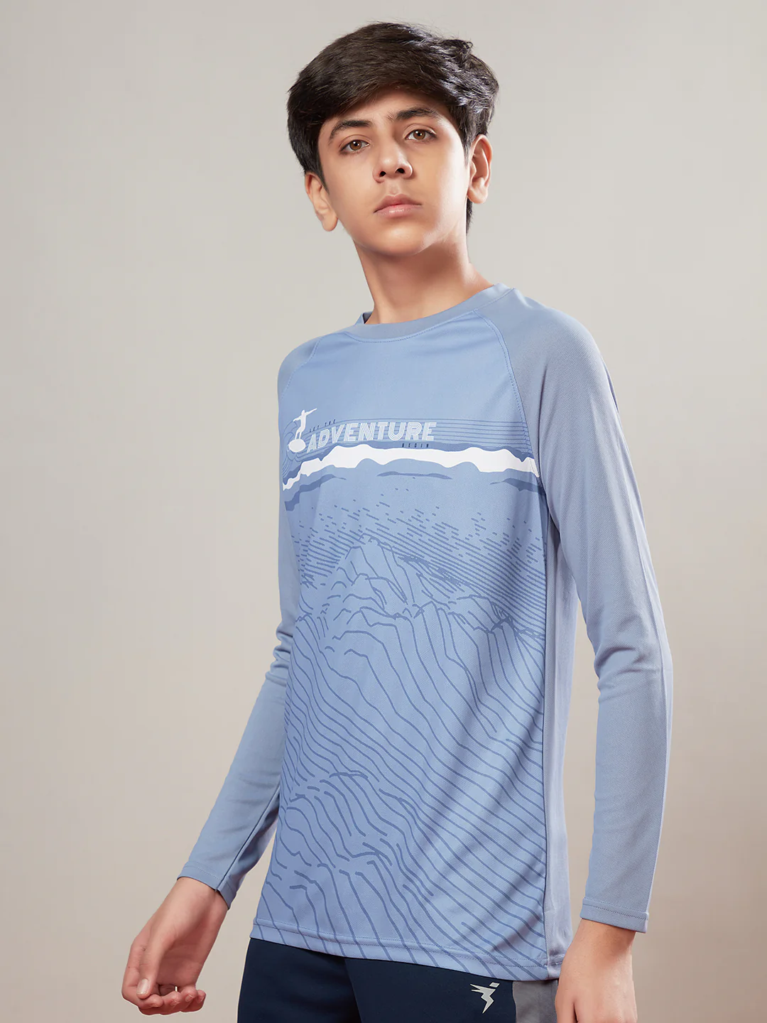 Boys Printed Slim Fit Crew Neck T-shirt with TECHNO COOL+ - Image 3