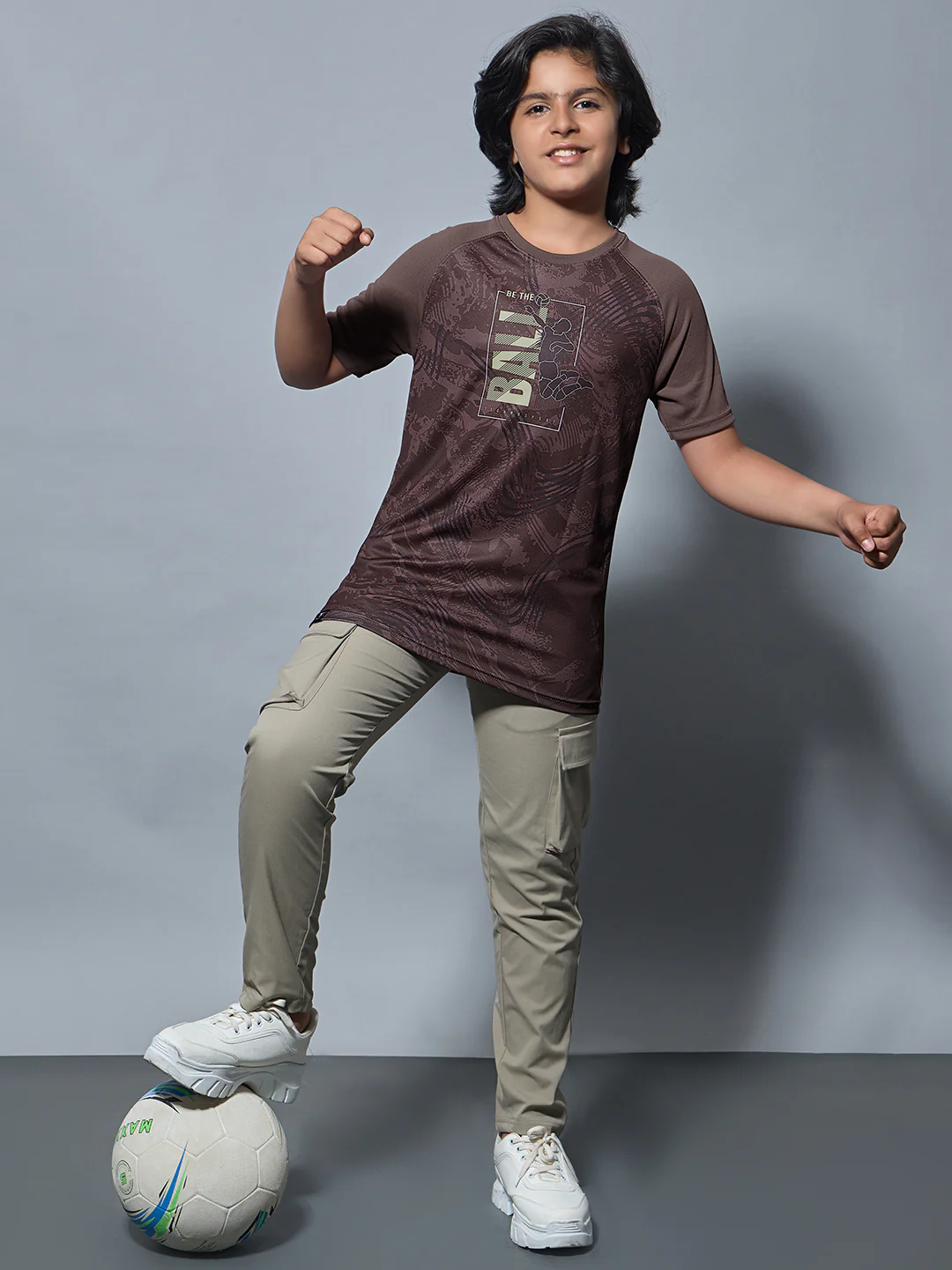 Boys Printed Slim Fit Crew Neck T-shirt with TECHNOLITE - Image 4
