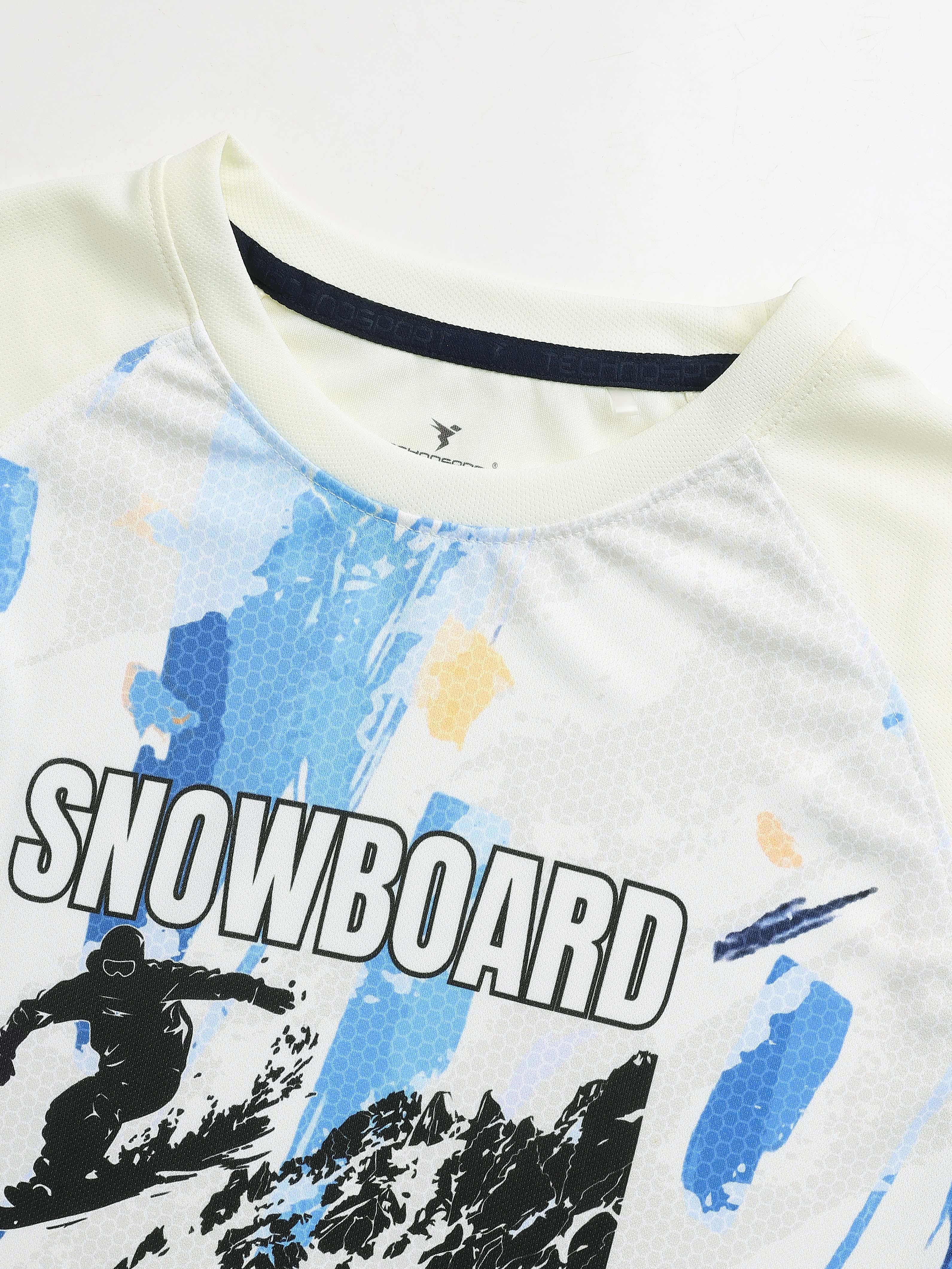 Boys Printed Slim Fit Crew Neck T-shirt with TECHNOLITE - Image 7