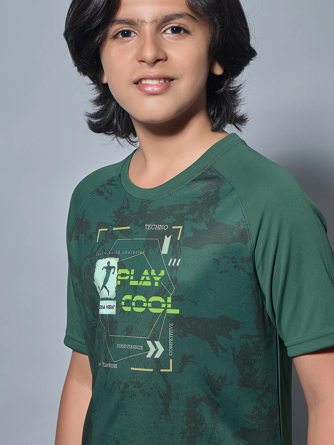 Boys Printed Slim Fit Crew Neck T-shirt with TECHNOLITE - Image 5