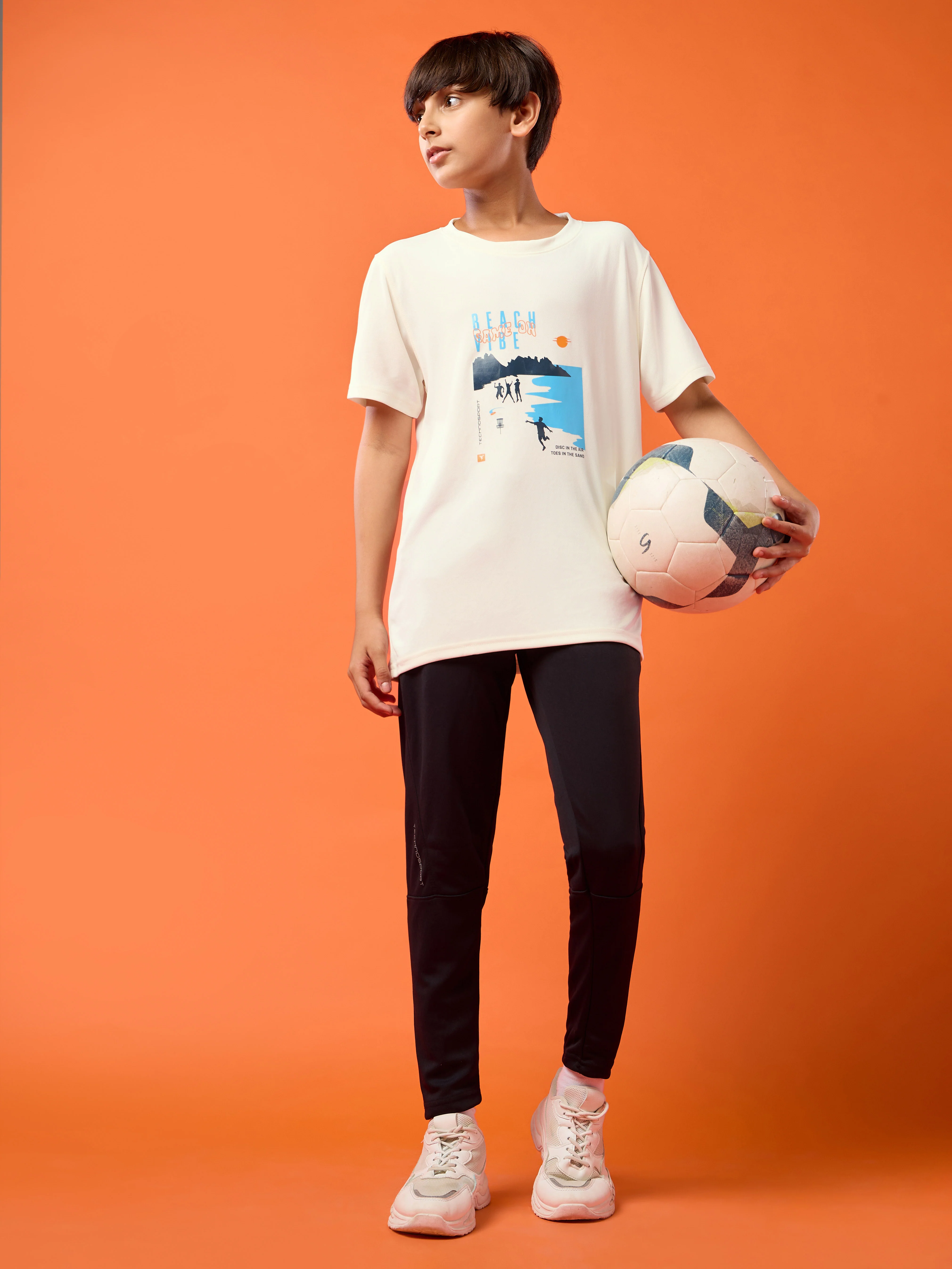 Boys Printed Slim Fit Crew Neck T-shirt with TECHNOLITE - Image 5