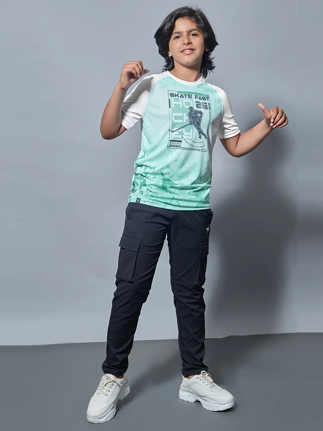 Boys Printed Slim Fit Crew Neck T-shirt with TECHNOLITE - Image 5