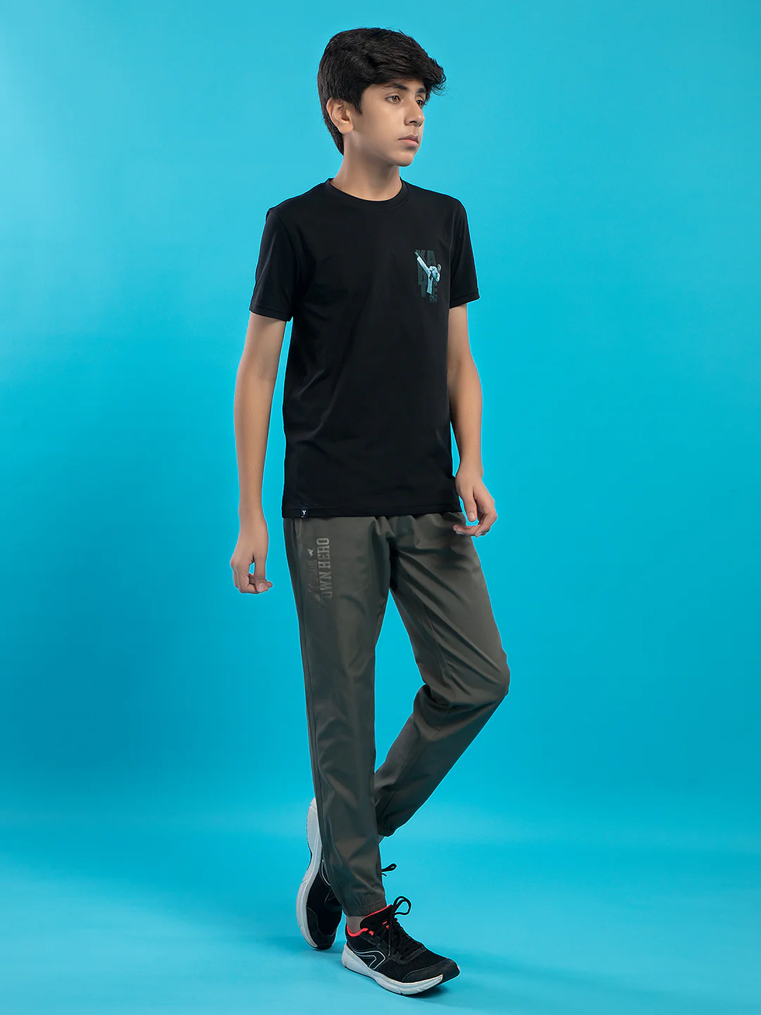 Boys Printed Slim Fit Joggers with TECHNO GUARD - Image 4