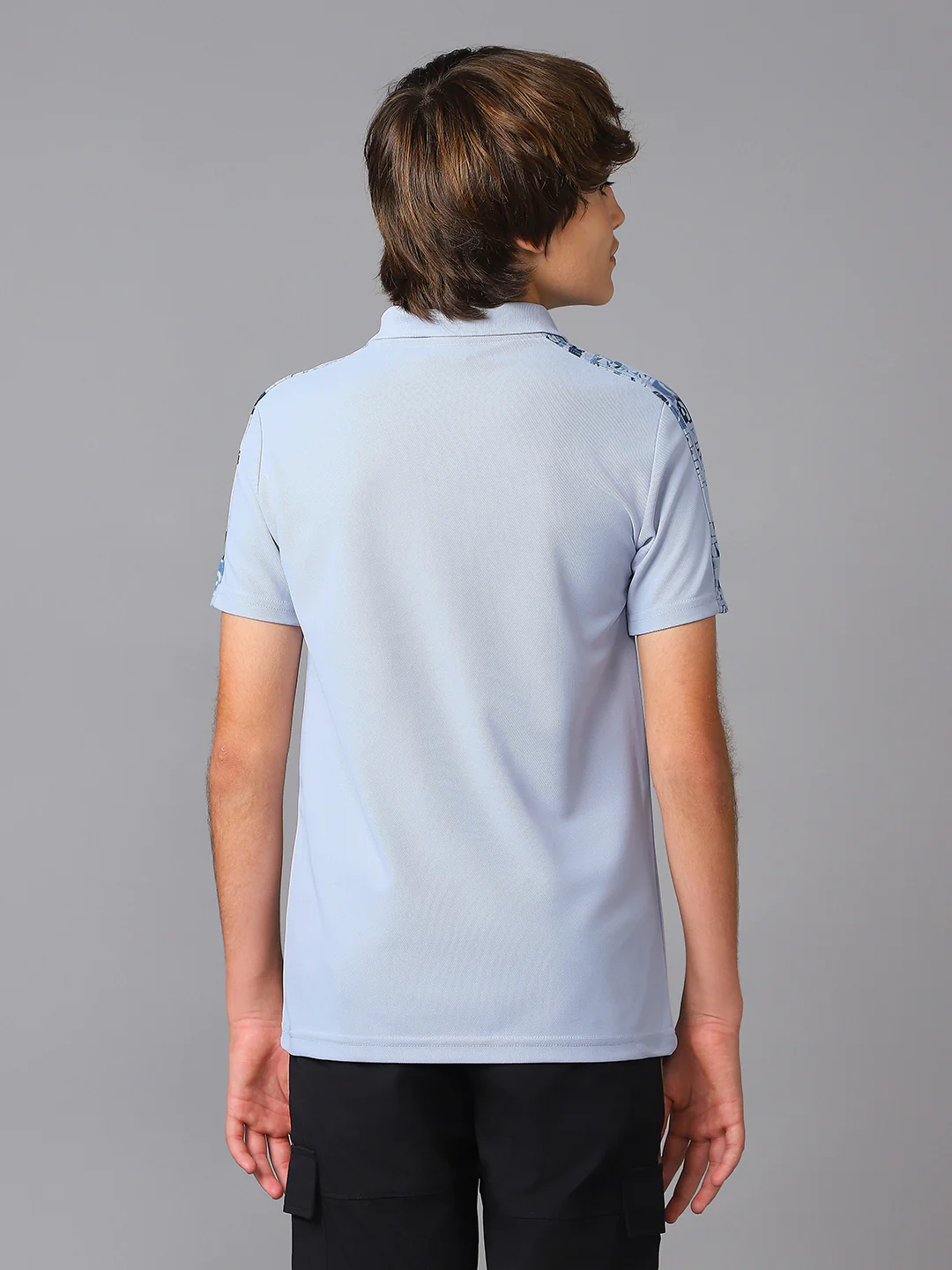 Boys Printed Slim Fit Polo Sports T-shirt with MATPIQ - Image 3