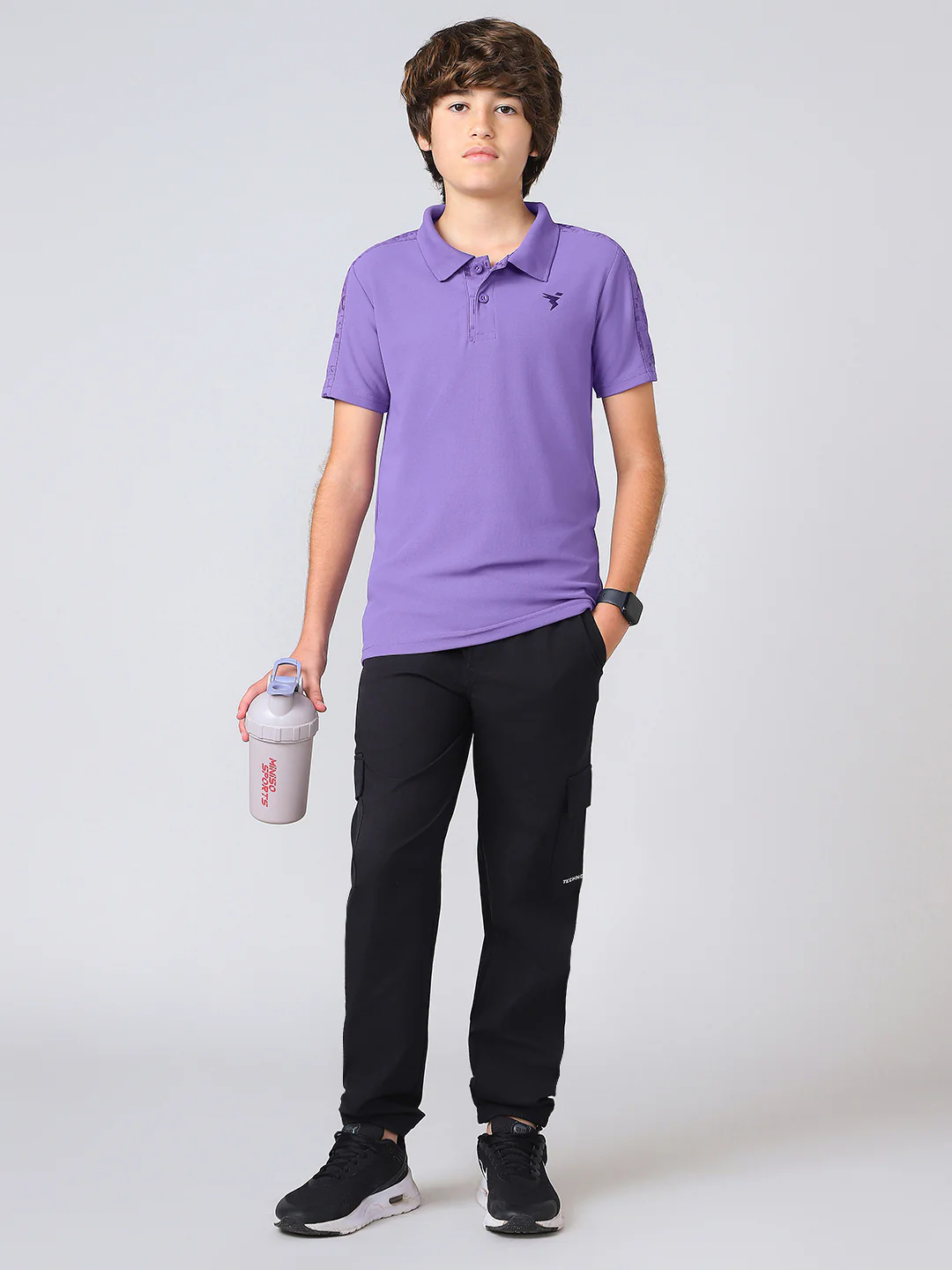 Boys Printed Slim Fit Polo Sports T-shirt with MATPIQ - Image 4