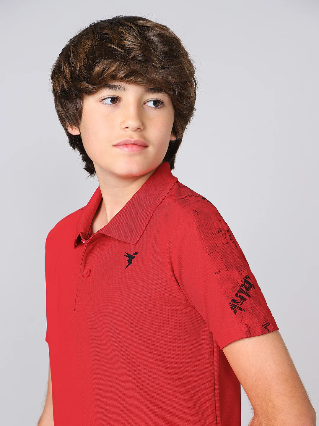 Boys Printed Slim Fit Polo Sports T-shirt with MATPIQ - Image 6