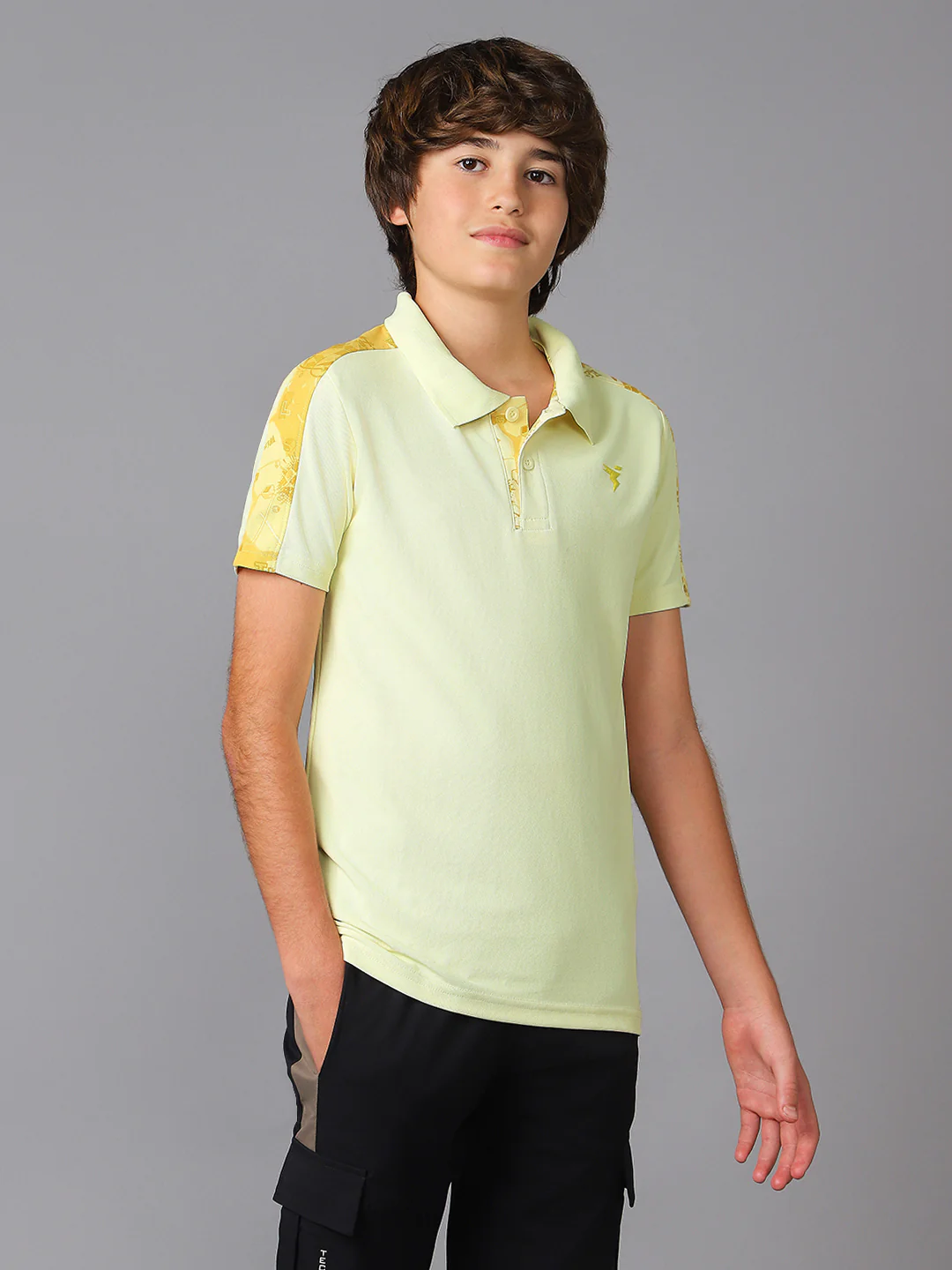 Boys Printed Slim Fit Polo Sports T-shirt with MATPIQ - Image 4