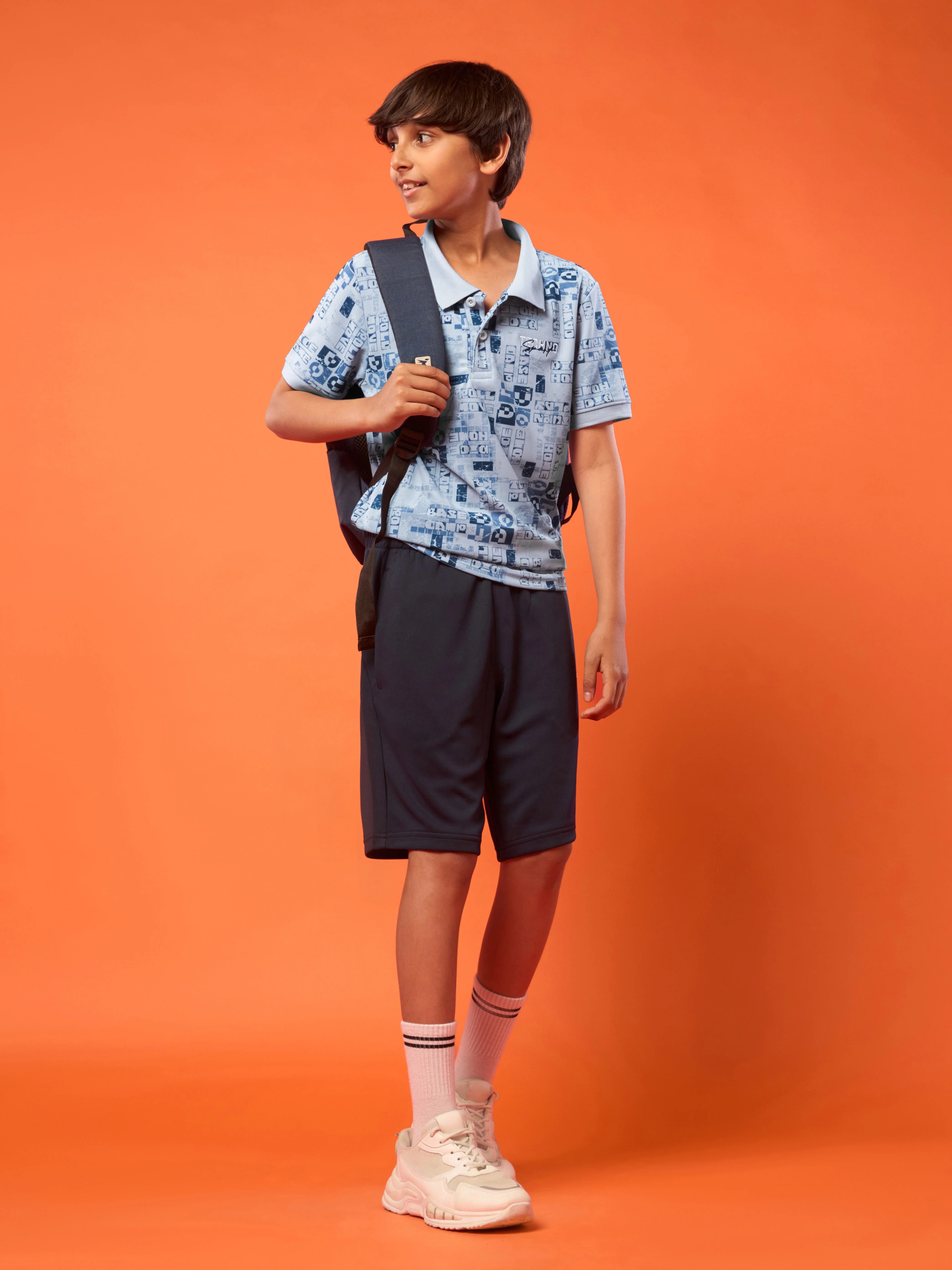 Boys Printed Slim Fit Polo Sports T-shirt with MATPIQ - Image 4