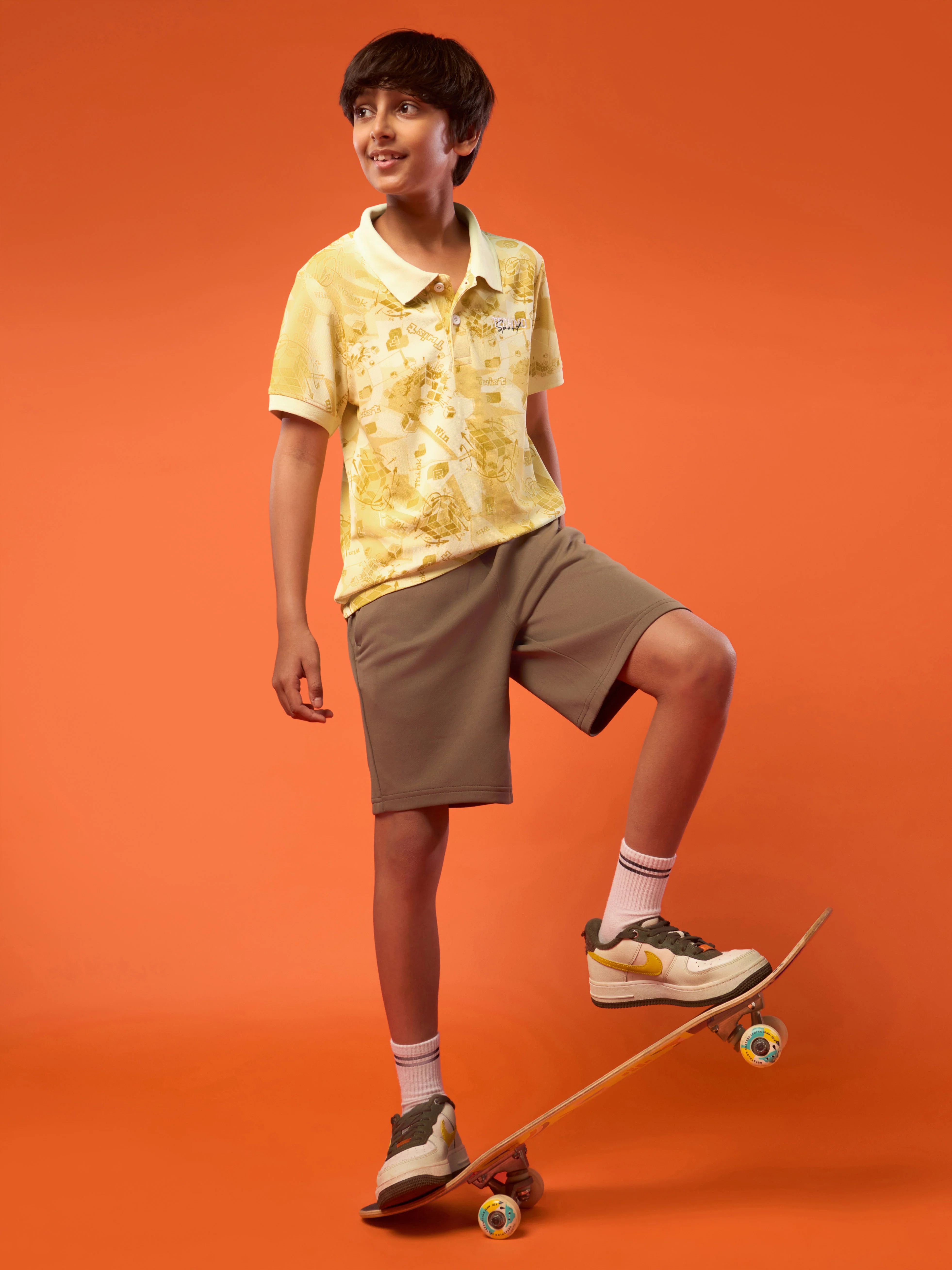 Boys Printed Slim Fit Polo Sports T-shirt with MATPIQ - Image 5