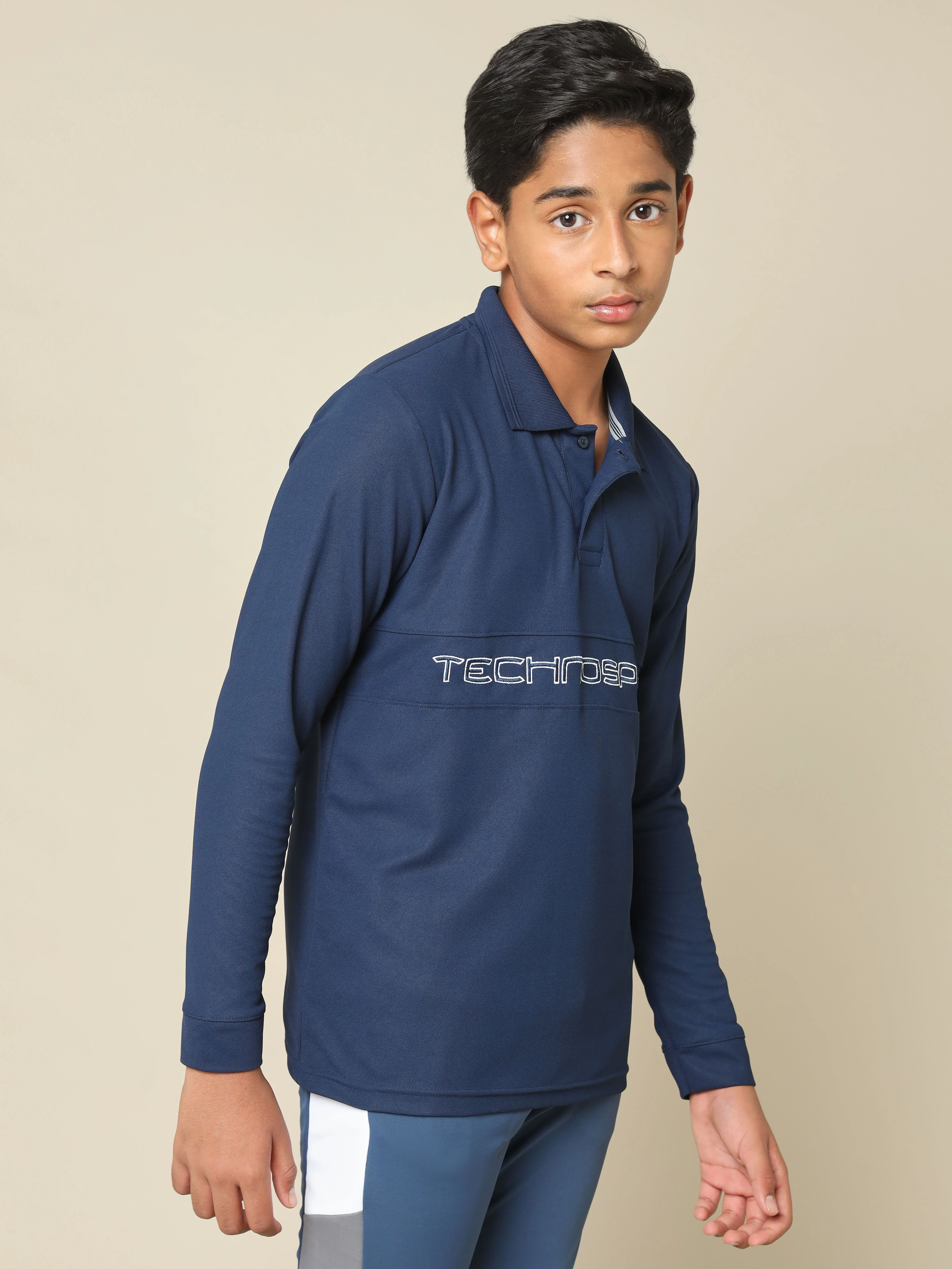 Boys Printed Slim Fit Polo T-shirt with MATPIQ - Image 3