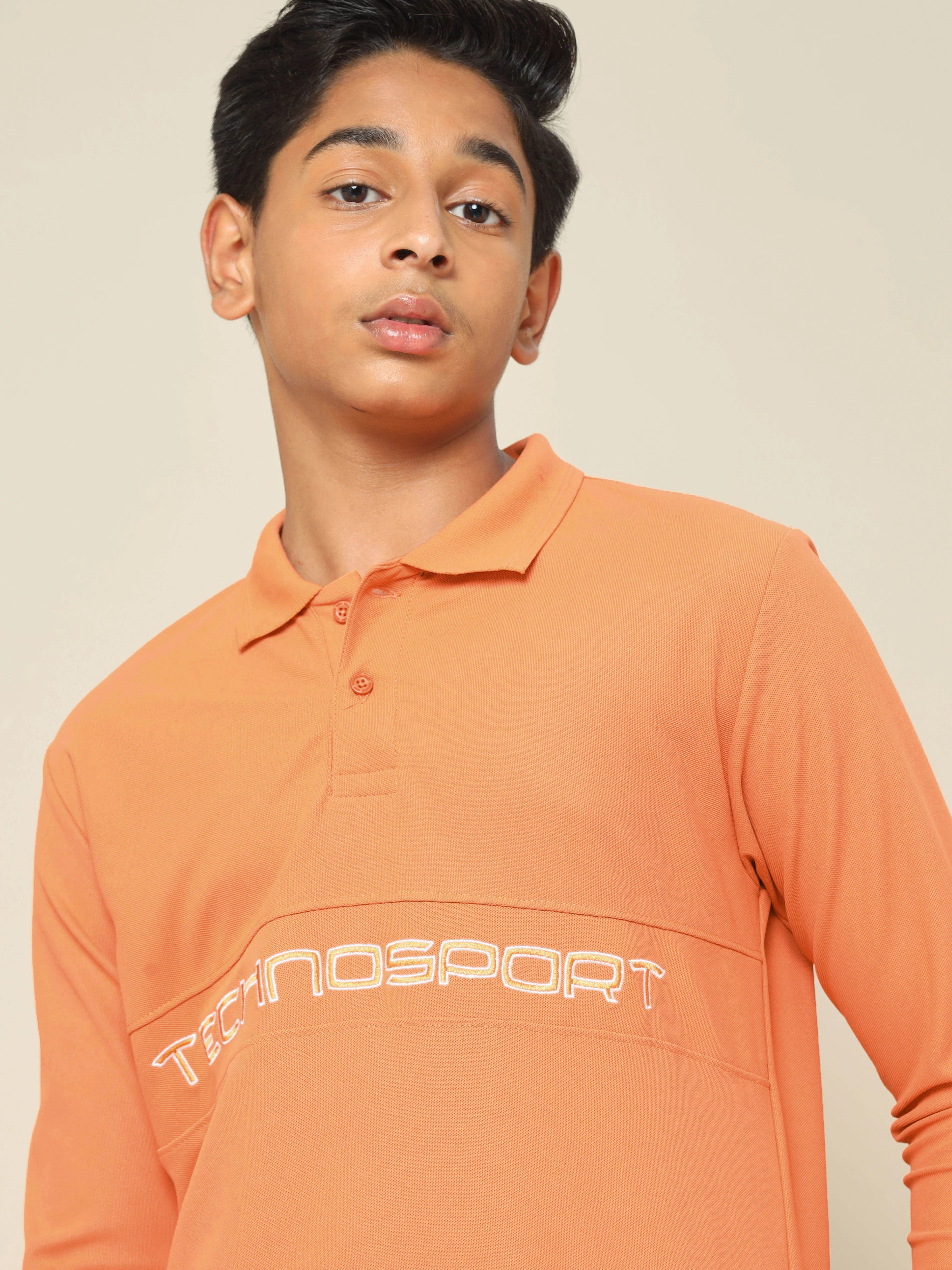 Boys Printed Slim Fit Polo T-shirt with MATPIQ - Image 6