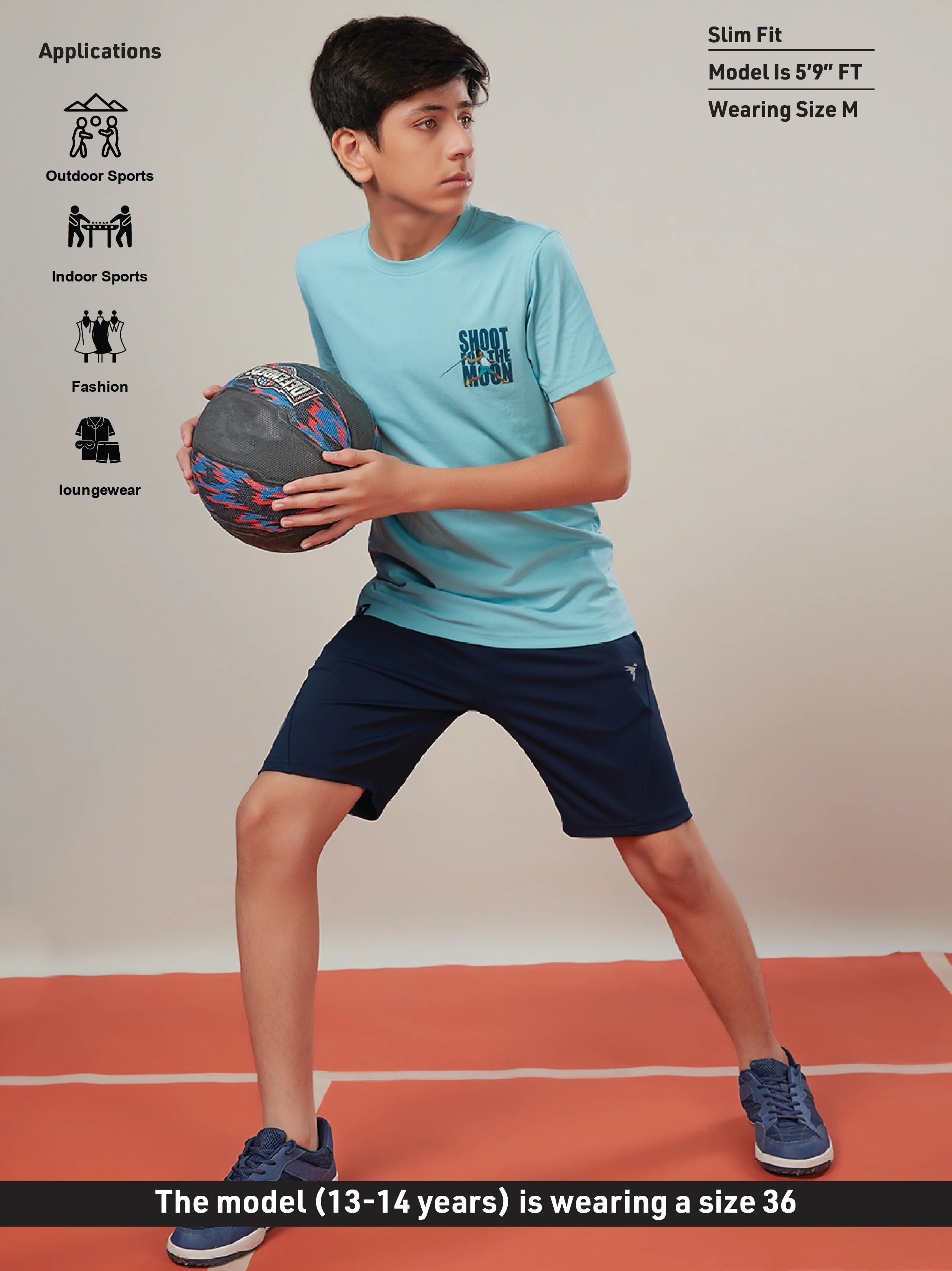 Boys Printed Slim Fit Round Neck Sports T-shirt with COTFLEX - Image 5