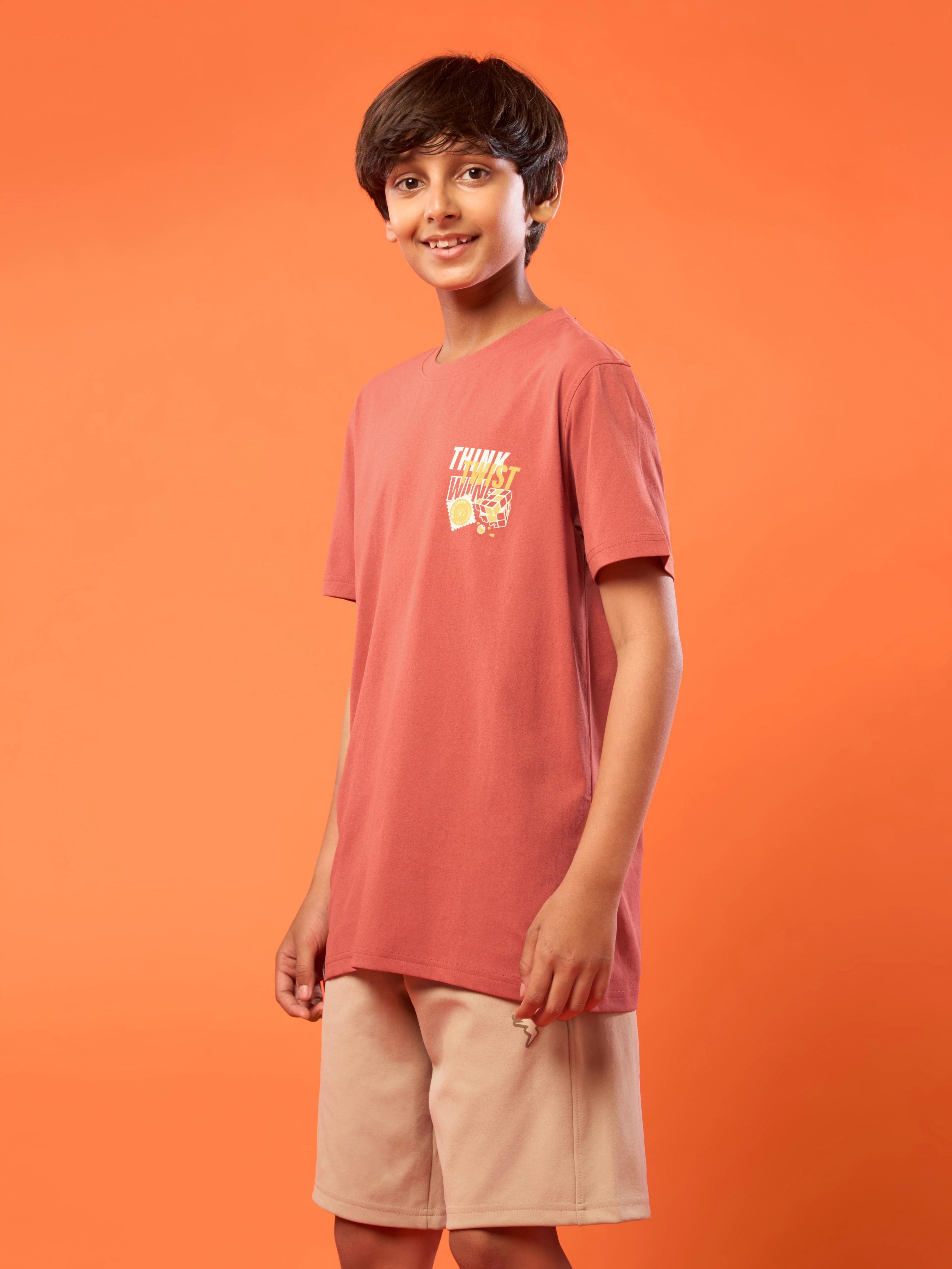 Boys Printed Slim Fit Round Neck Sports T-shirt with COTFLEX - Image 4