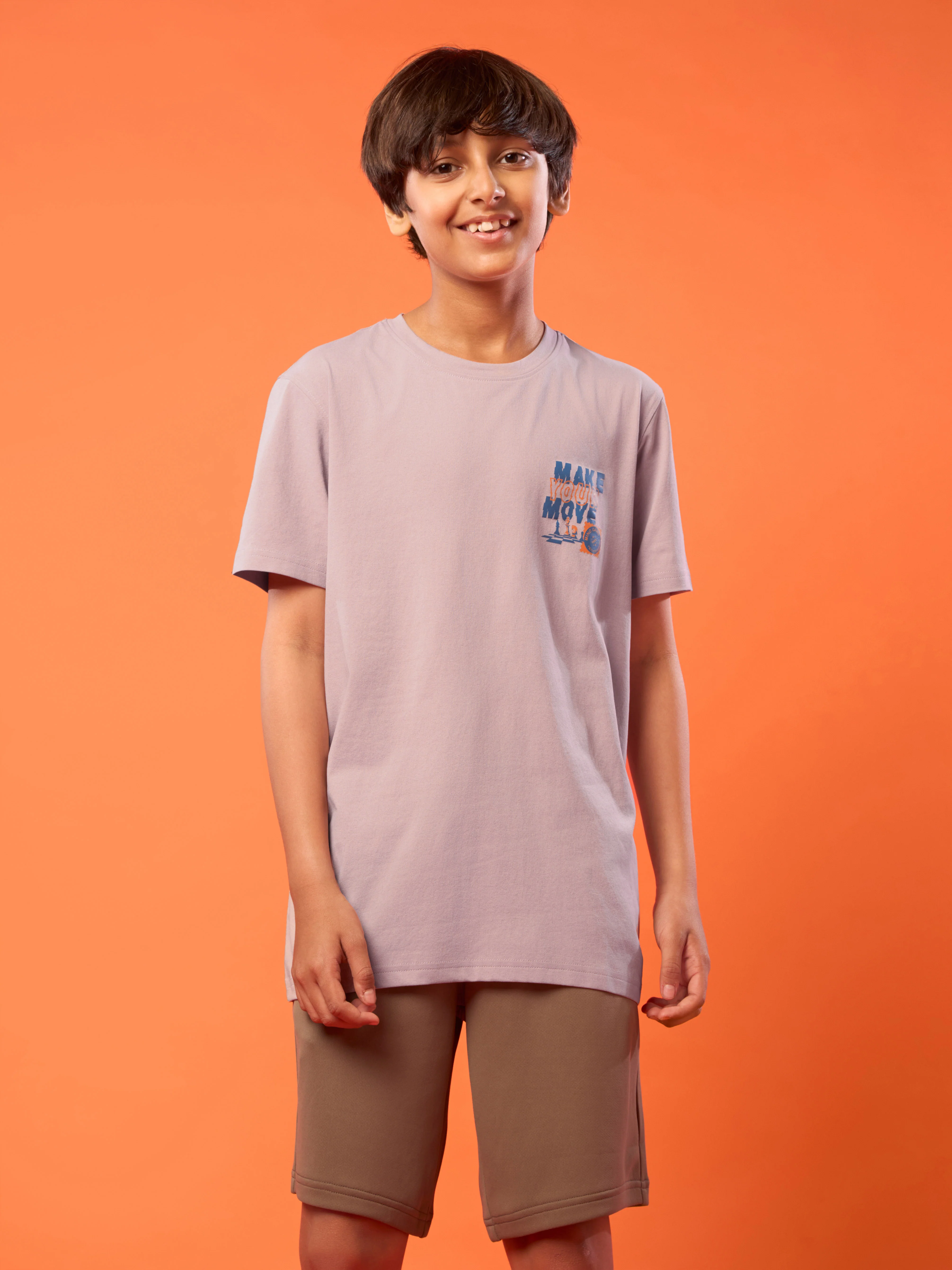 Boys Printed Slim Fit Round Neck Sports T-shirt with COTFLEX - Image 2