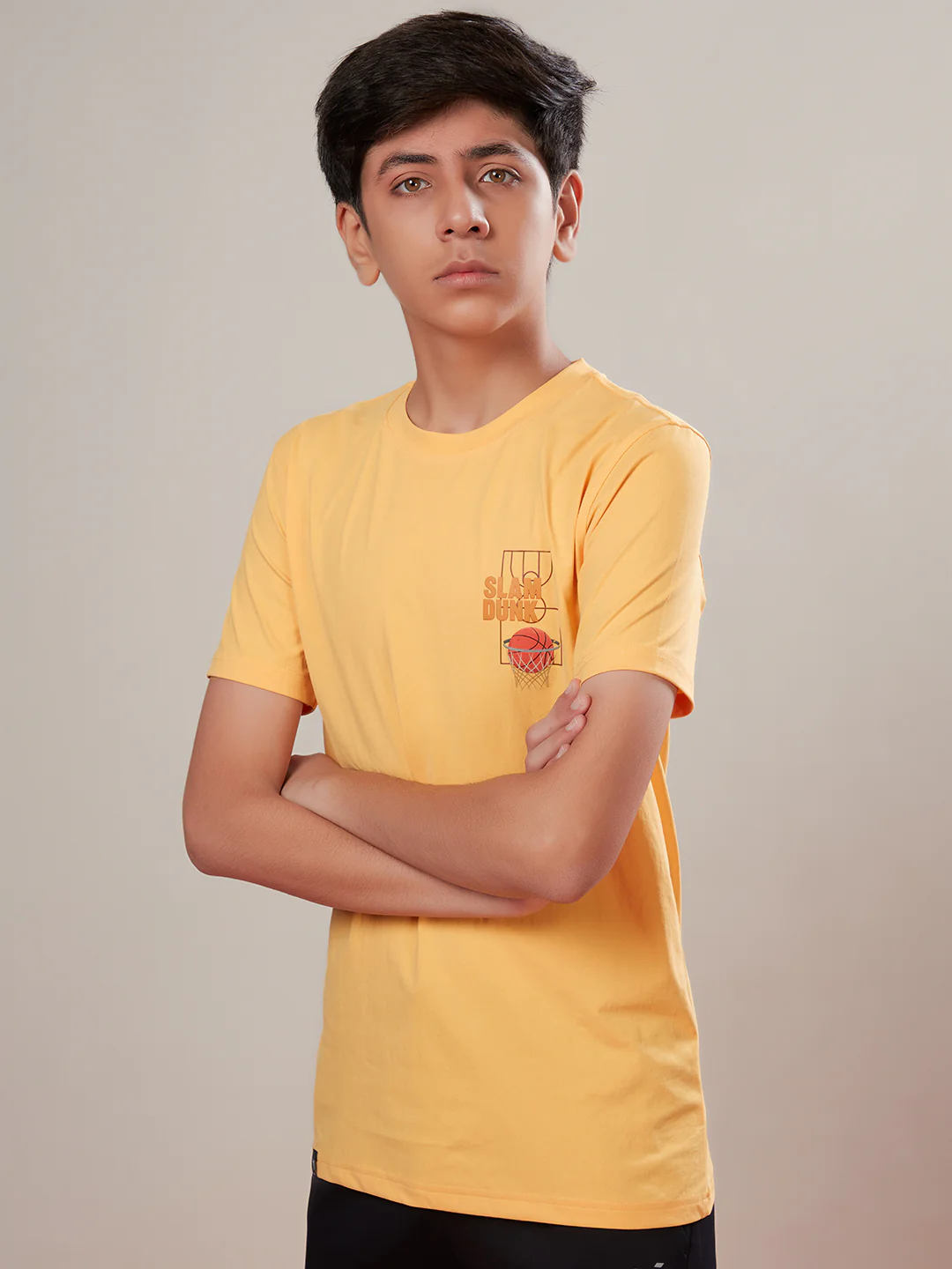 Boys Printed Slim Fit Round Neck Sports T-shirt with COTFLEX - Image 3