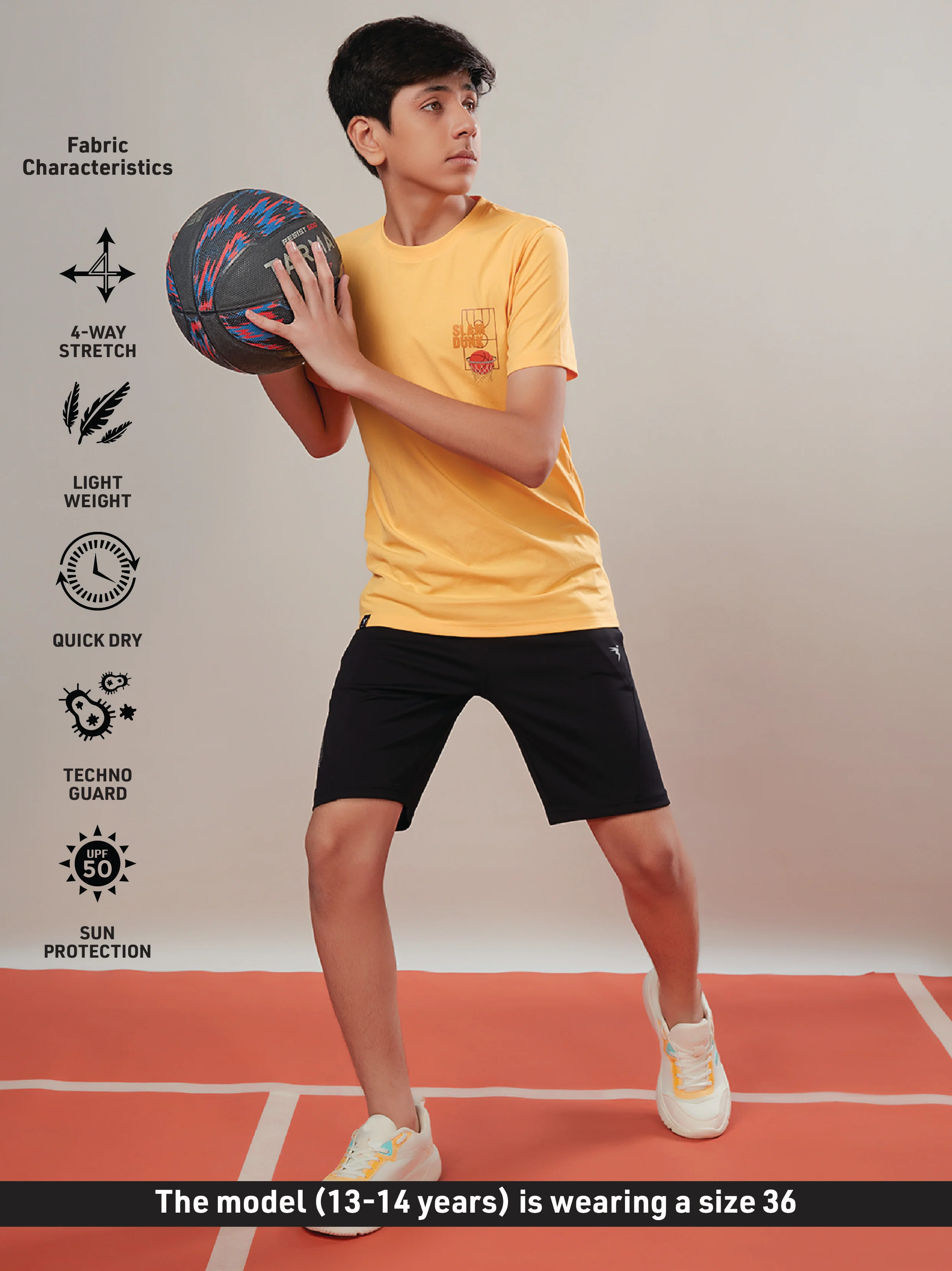 Boys Printed Slim Fit Round Neck Sports T-shirt with COTFLEX - Image 4