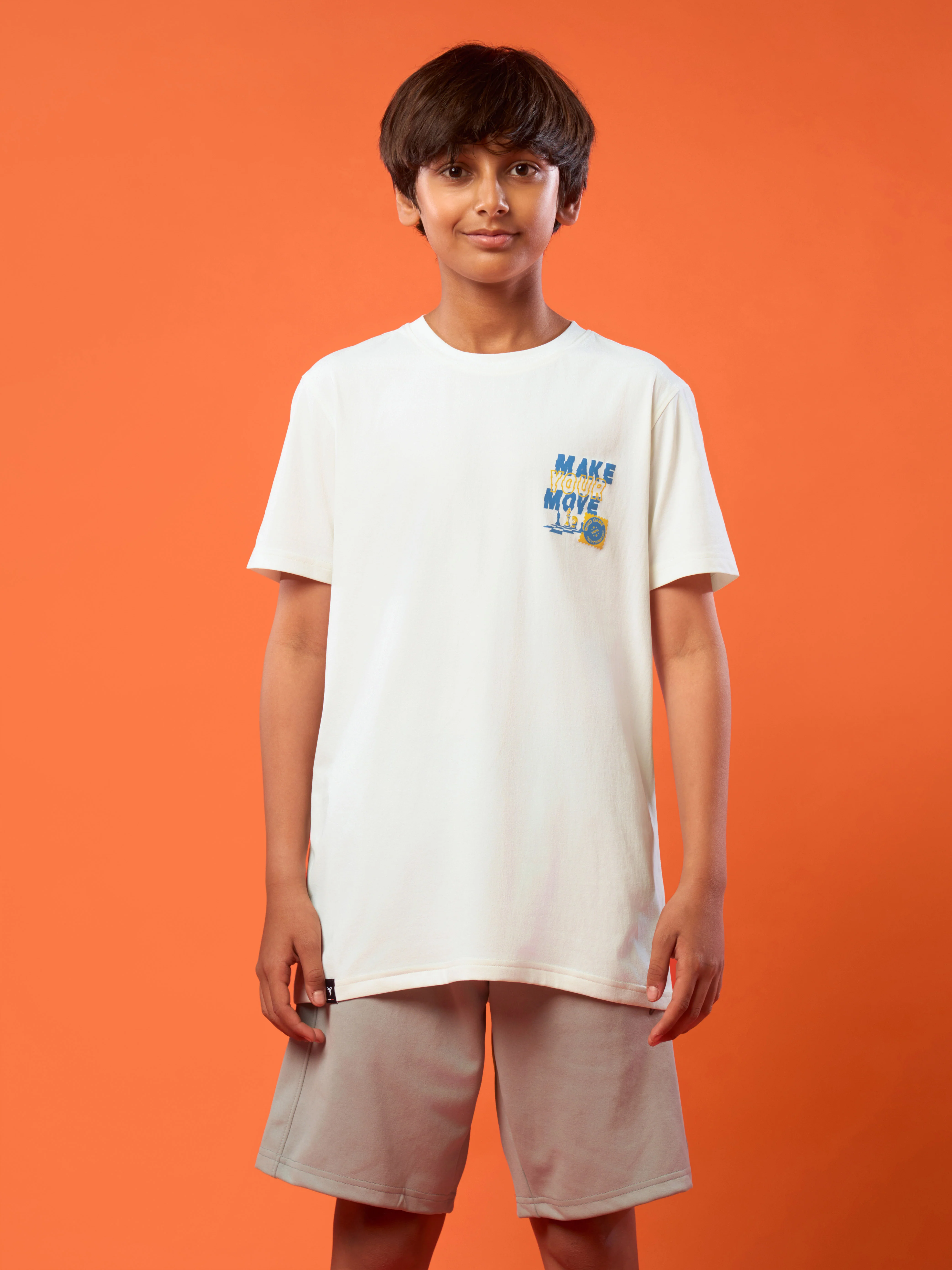 Boys Printed Slim Fit Round Neck Sports T-shirt with COTFLEX - Image 2