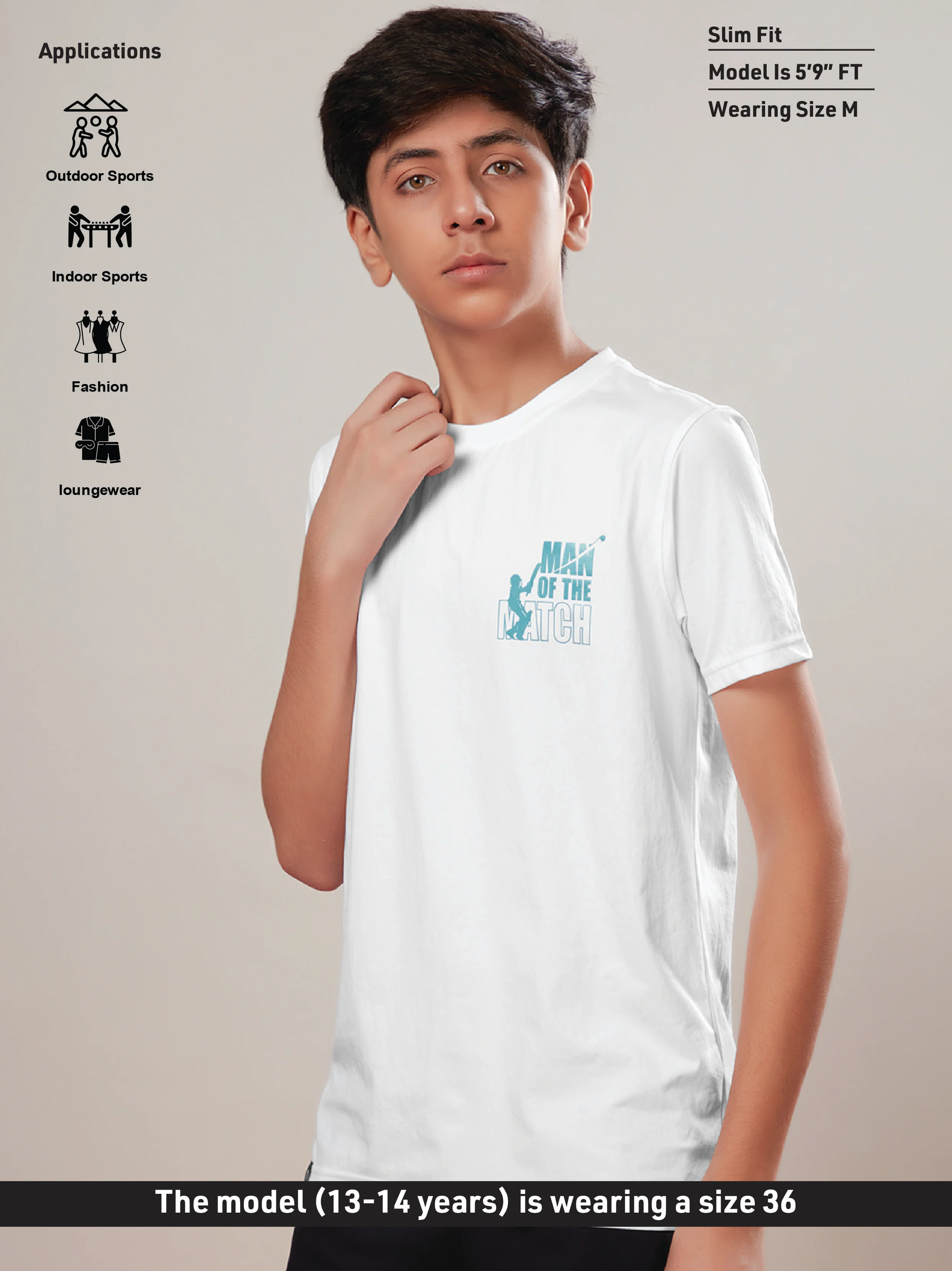 Boys Printed Slim Fit Round Neck Sports T-shirt with COTFLEX - Image 4