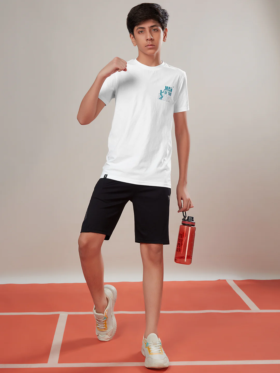 Boys Printed Slim Fit Round Neck Sports T-shirt with COTFLEX - Image 5
