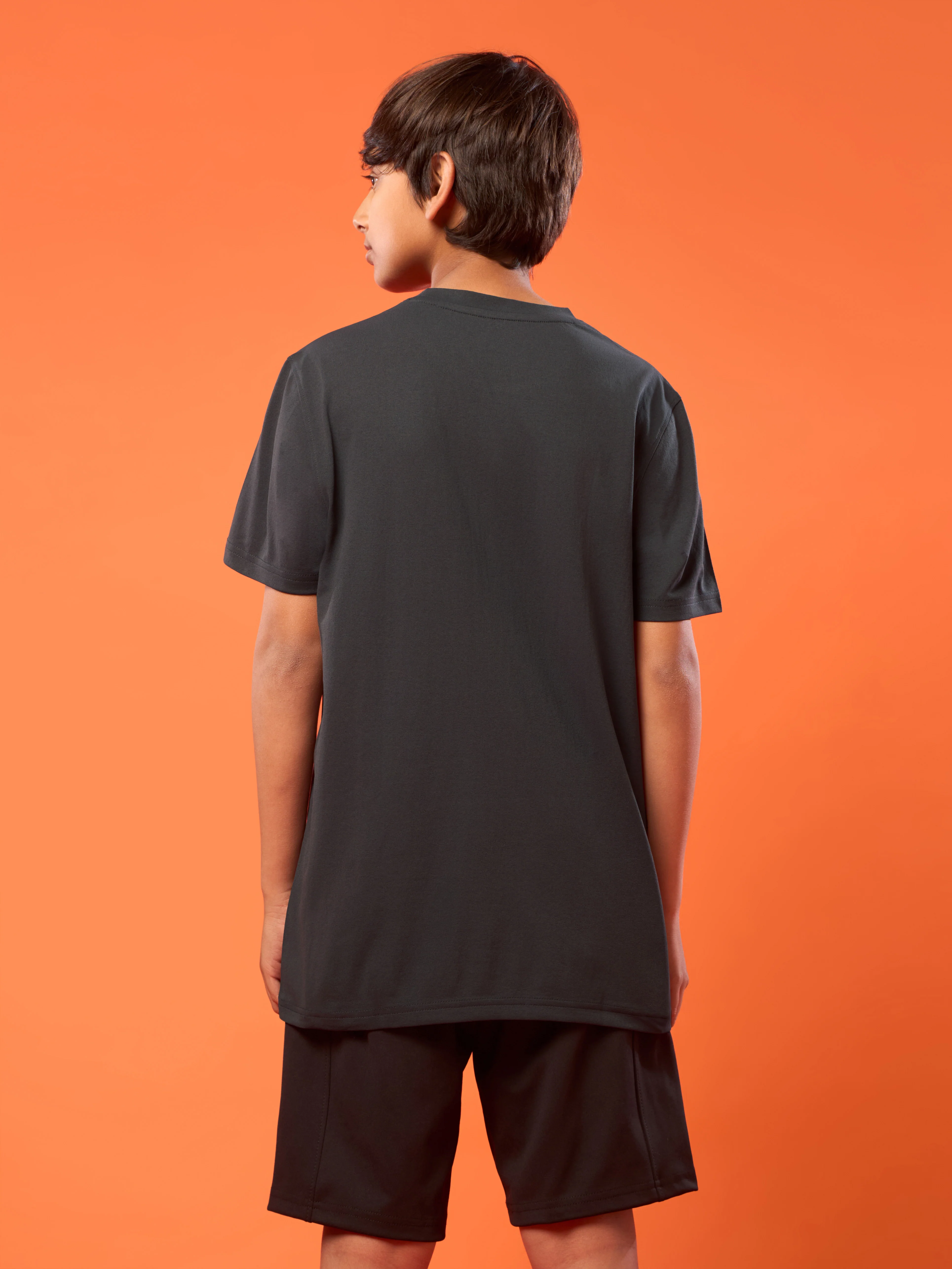 Boys Printed Slim Fit Round Neck Sports T-shirt with COTFLEX - Image 3