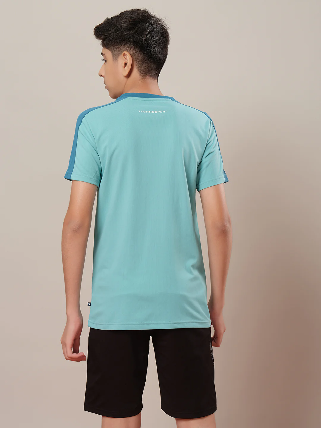 Boys Printed Slim Fit Round Neck Sports T-shirt with TECHNO DRY - Image 2
