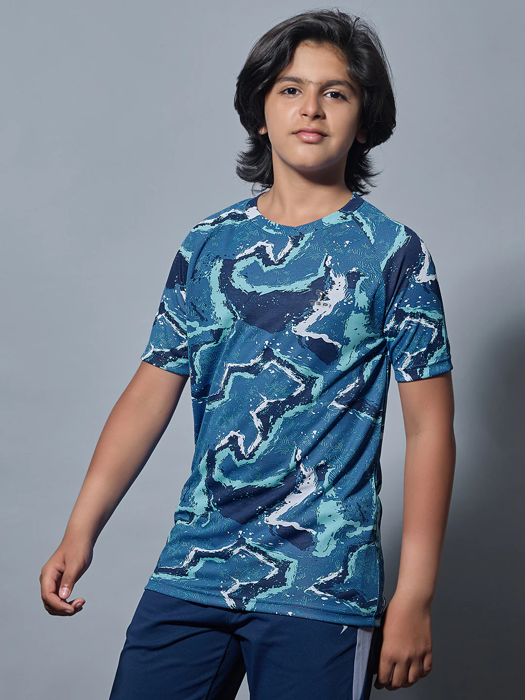 Boys Printed Slim Fit Round Neck Sports T-shirt with TECHNOCOOL+ - Image 4