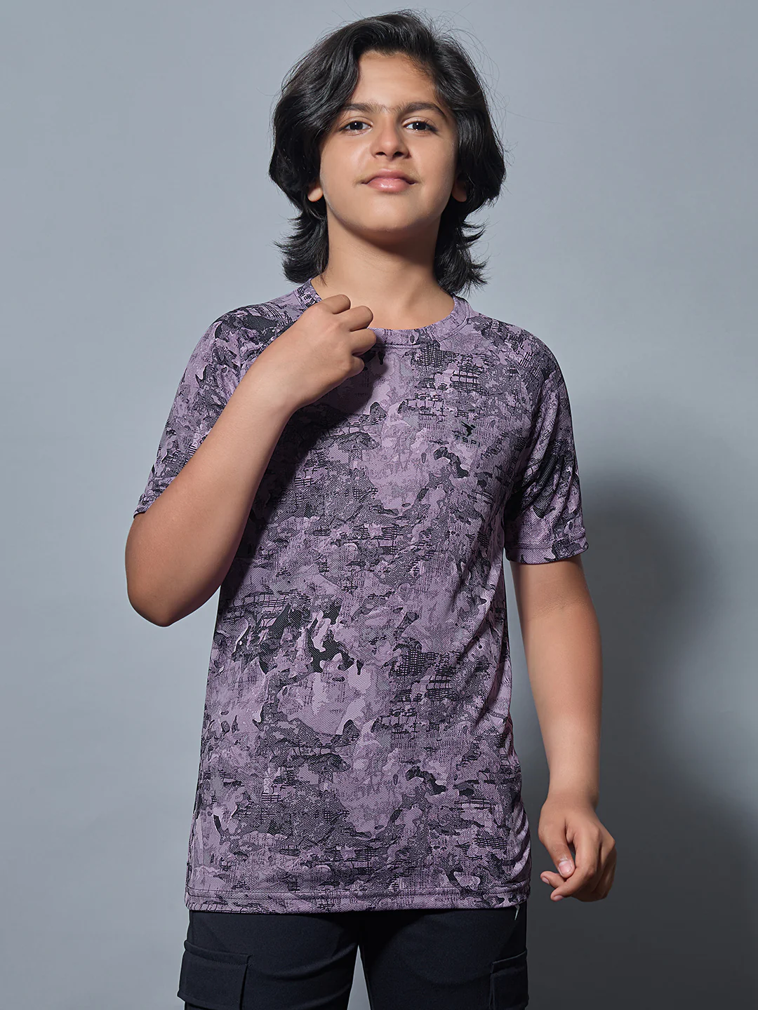 Boys Printed Slim Fit Round Neck Sports T-shirt with TECHNOCOOL+ - Image 2