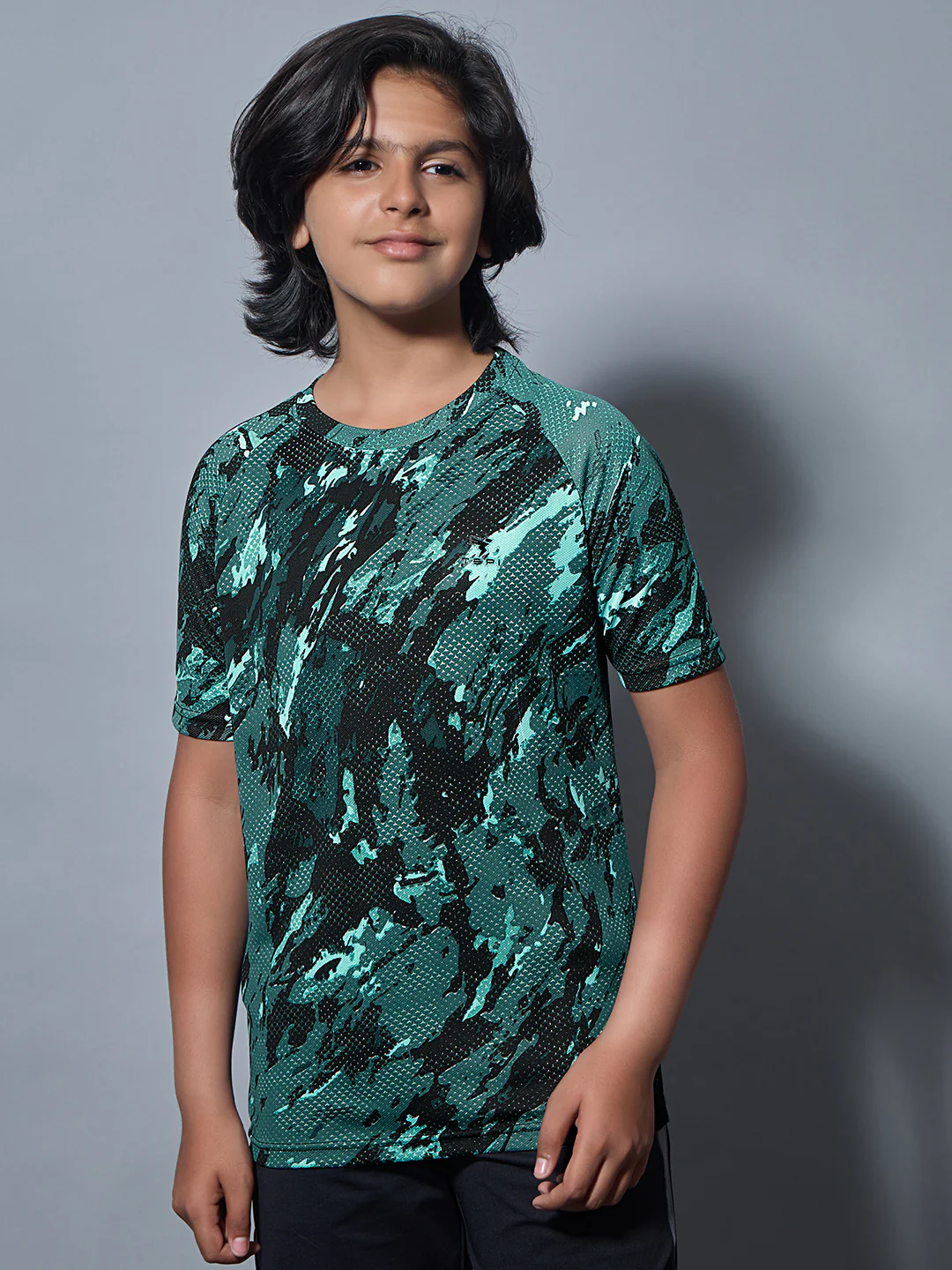 Boys Printed Slim Fit Round Neck Sports T-shirt with TECHNOCOOL+ - Image 2