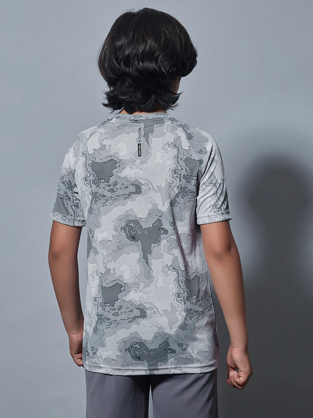 Boys Printed Slim Fit Round Neck Sports T-shirt with TECHNOCOOL+ - Image 2