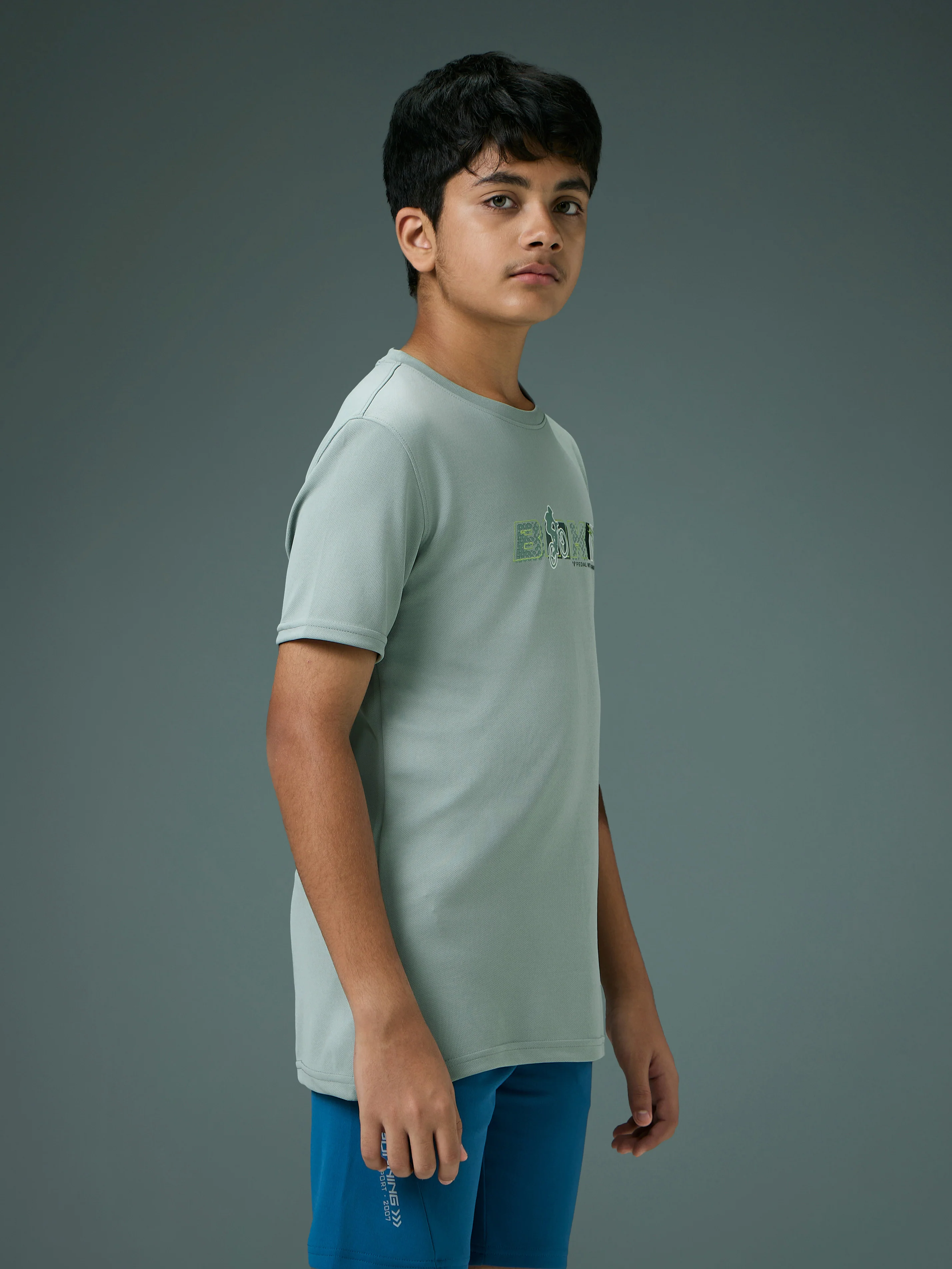 Boys Printed Slim Fit Round Neck Sports T-shirt with TECHNOCOOL+ - Image 4