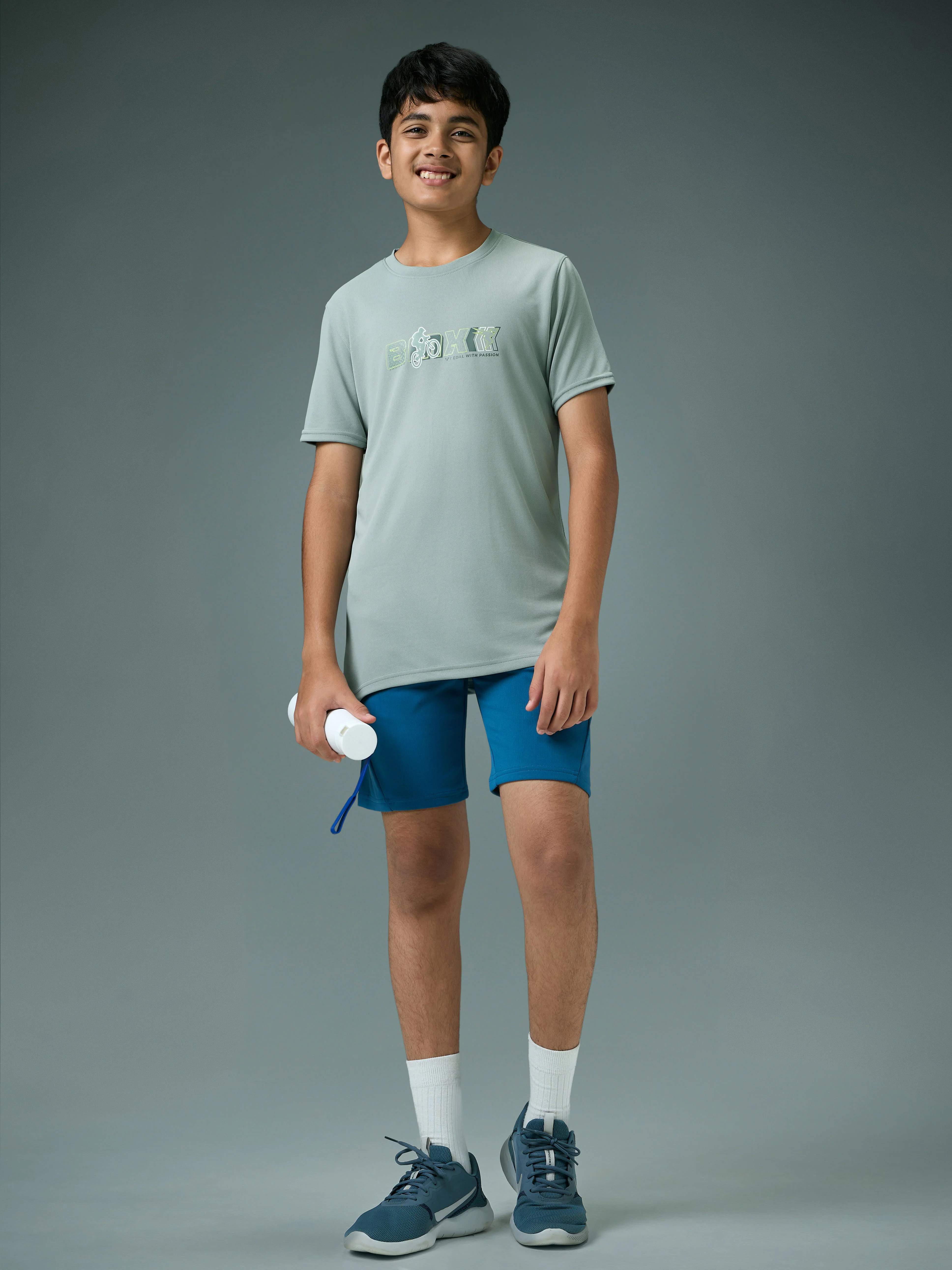 Boys Printed Slim Fit Round Neck Sports T-shirt with TECHNOCOOL+ - Image 5