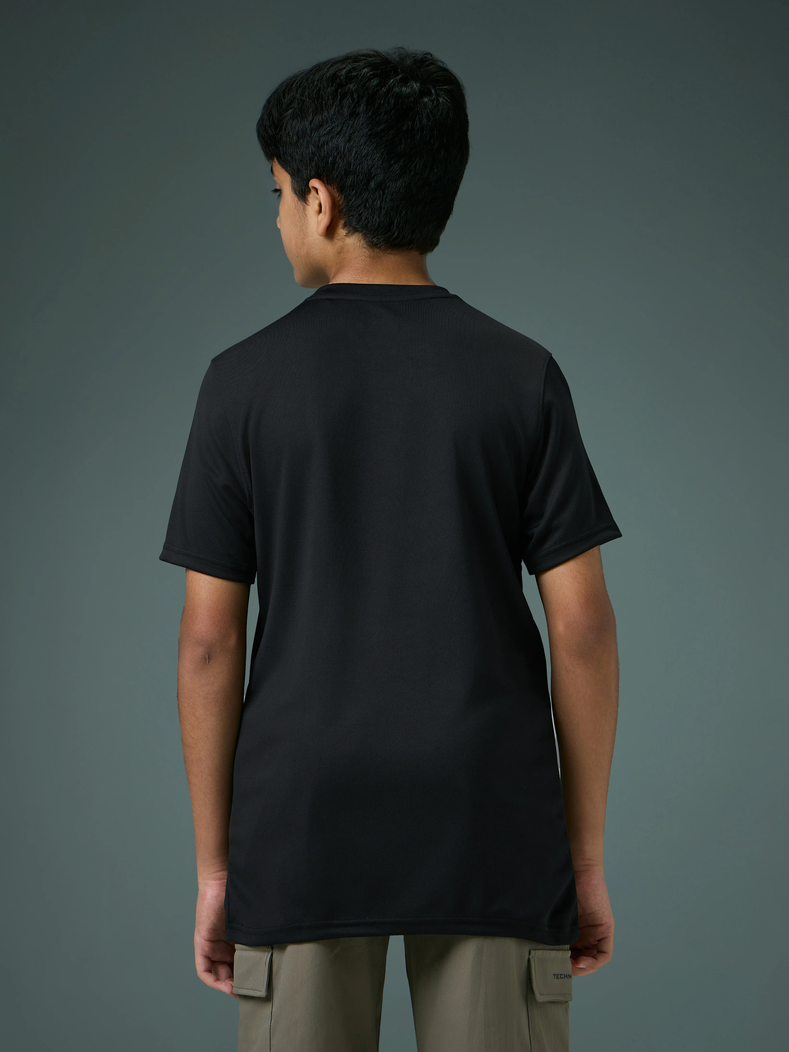 Boys Printed Slim Fit Round Neck Sports T-shirt with TECHNOCOOL+ - Image 3