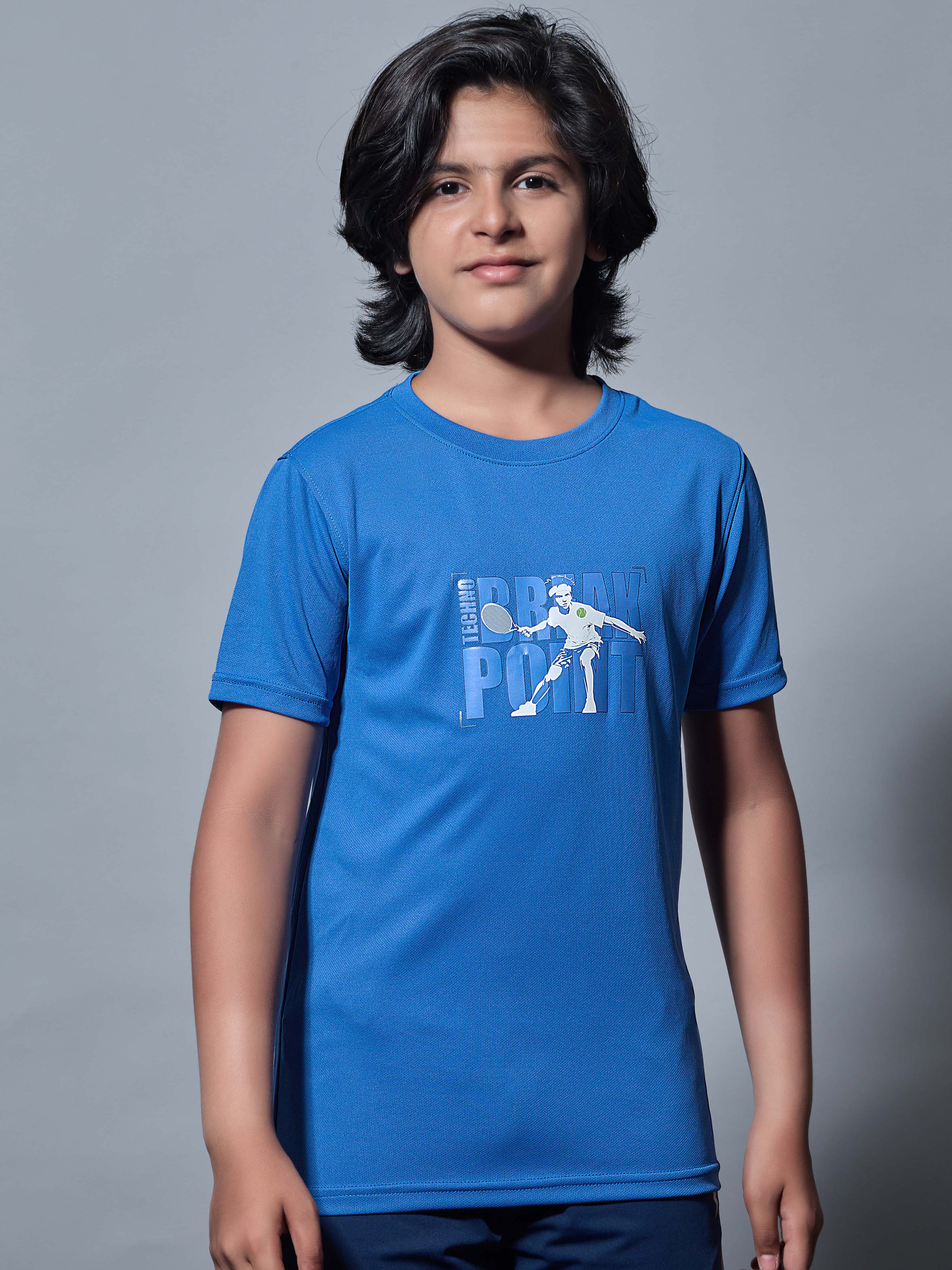 Boys Printed Slim Fit Round Neck Sports T-shirt with TECHNOCOOL+ - Image 2