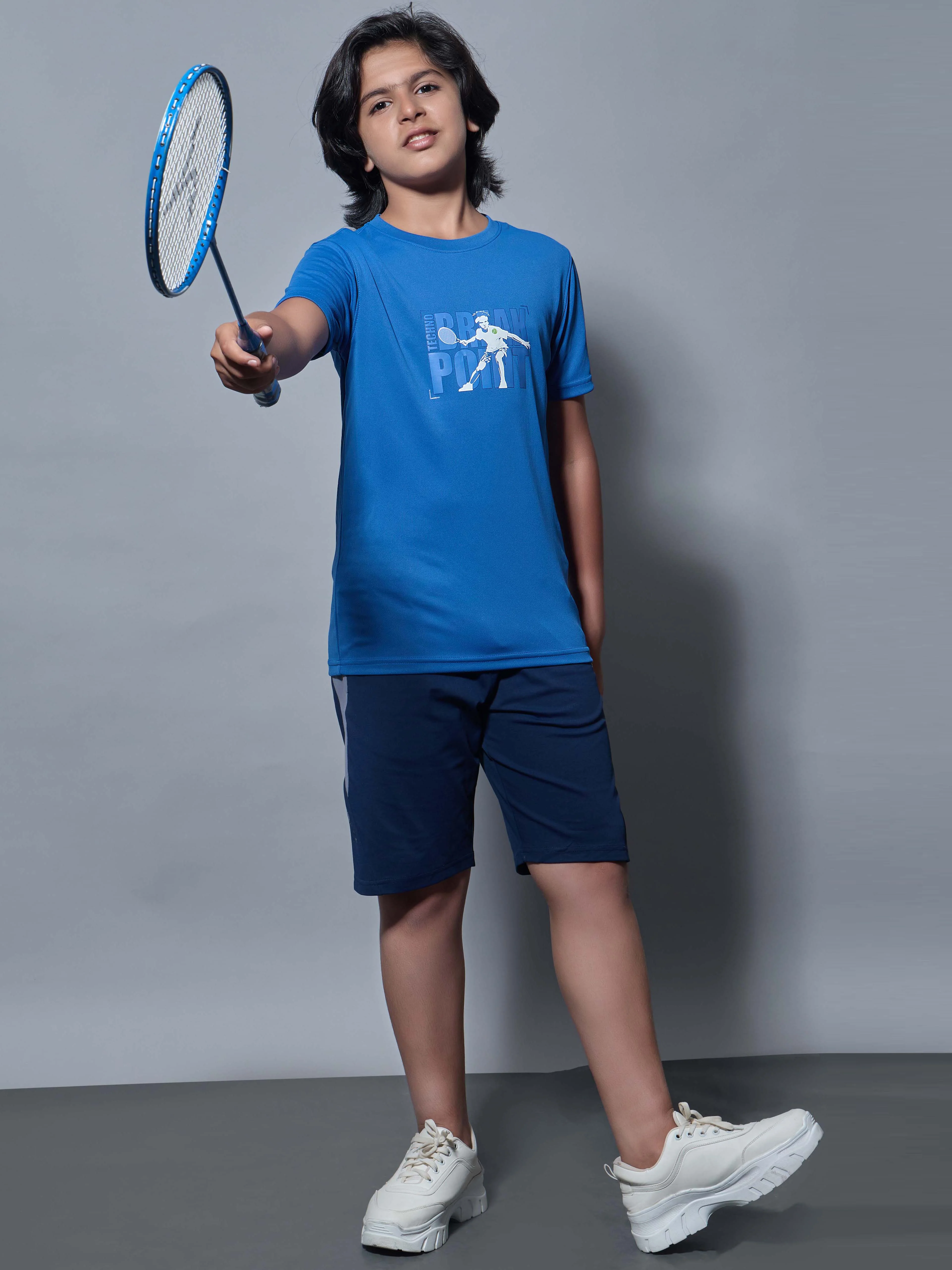 Boys Printed Slim Fit Round Neck Sports T-shirt with TECHNOCOOL+ - Image 5