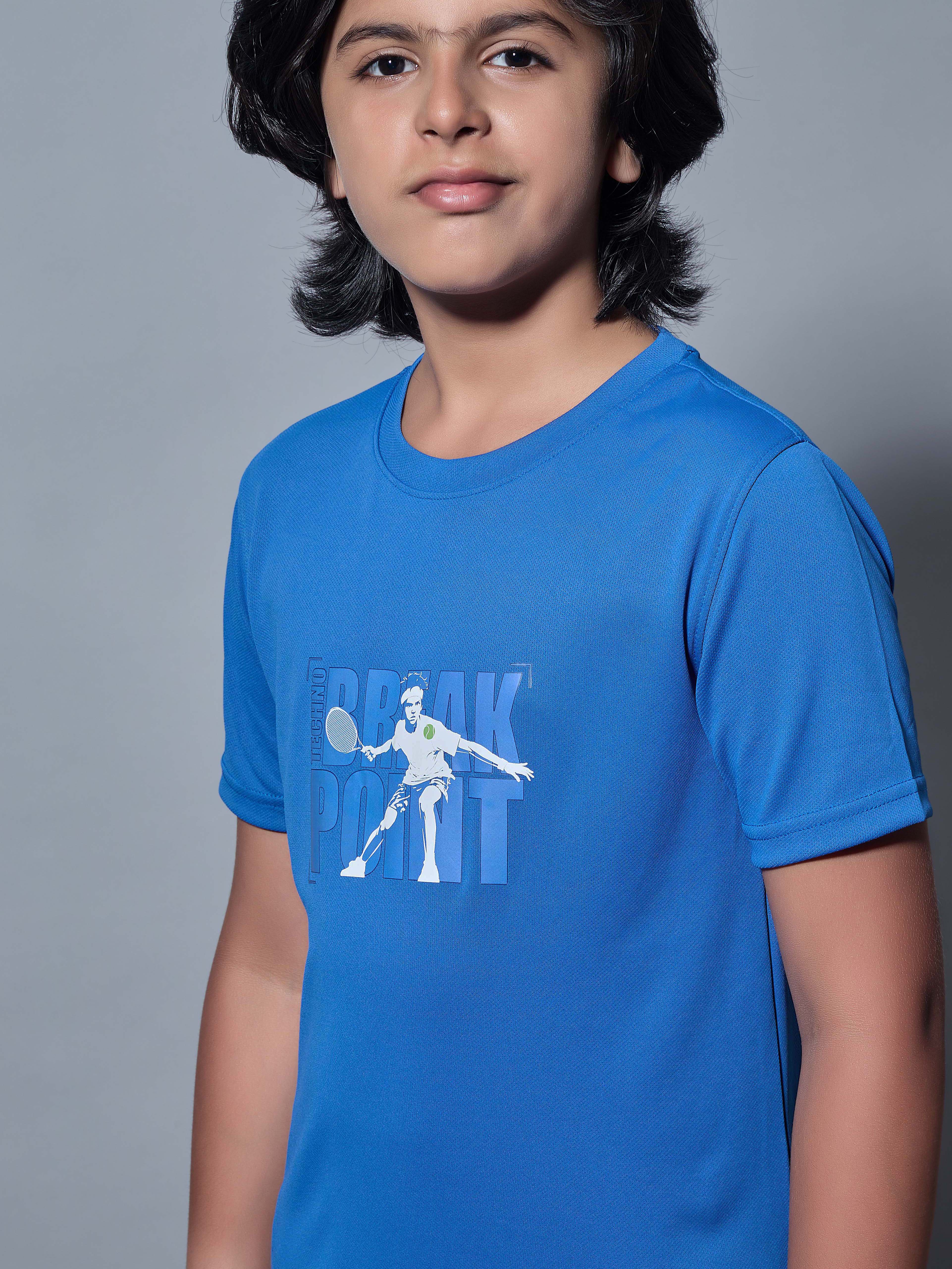 Boys Printed Slim Fit Round Neck Sports T-shirt with TECHNOCOOL+ - Image 6