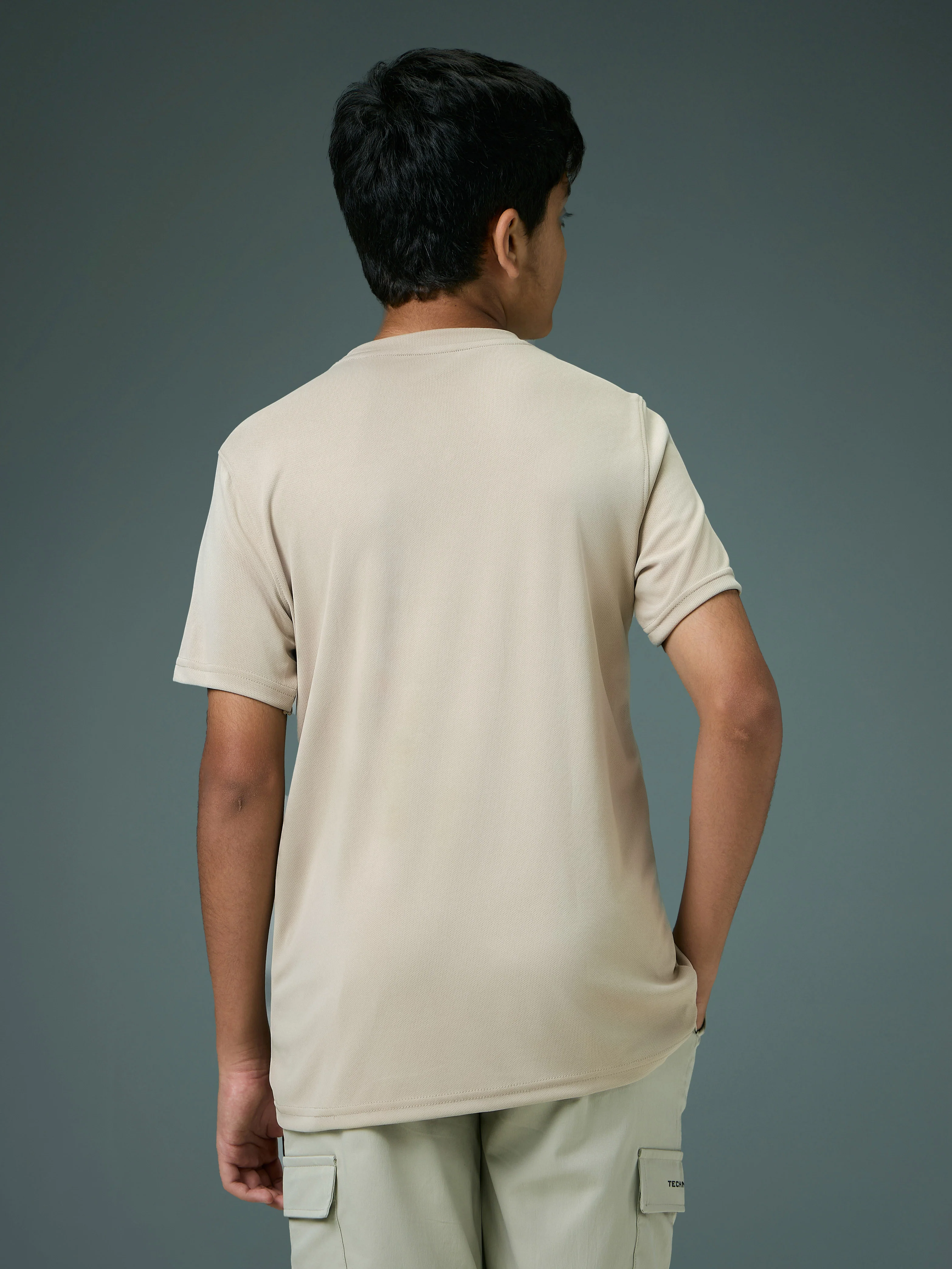 Boys Printed Slim Fit Round Neck Sports T-shirt with TECHNOCOOL+ - Image 3