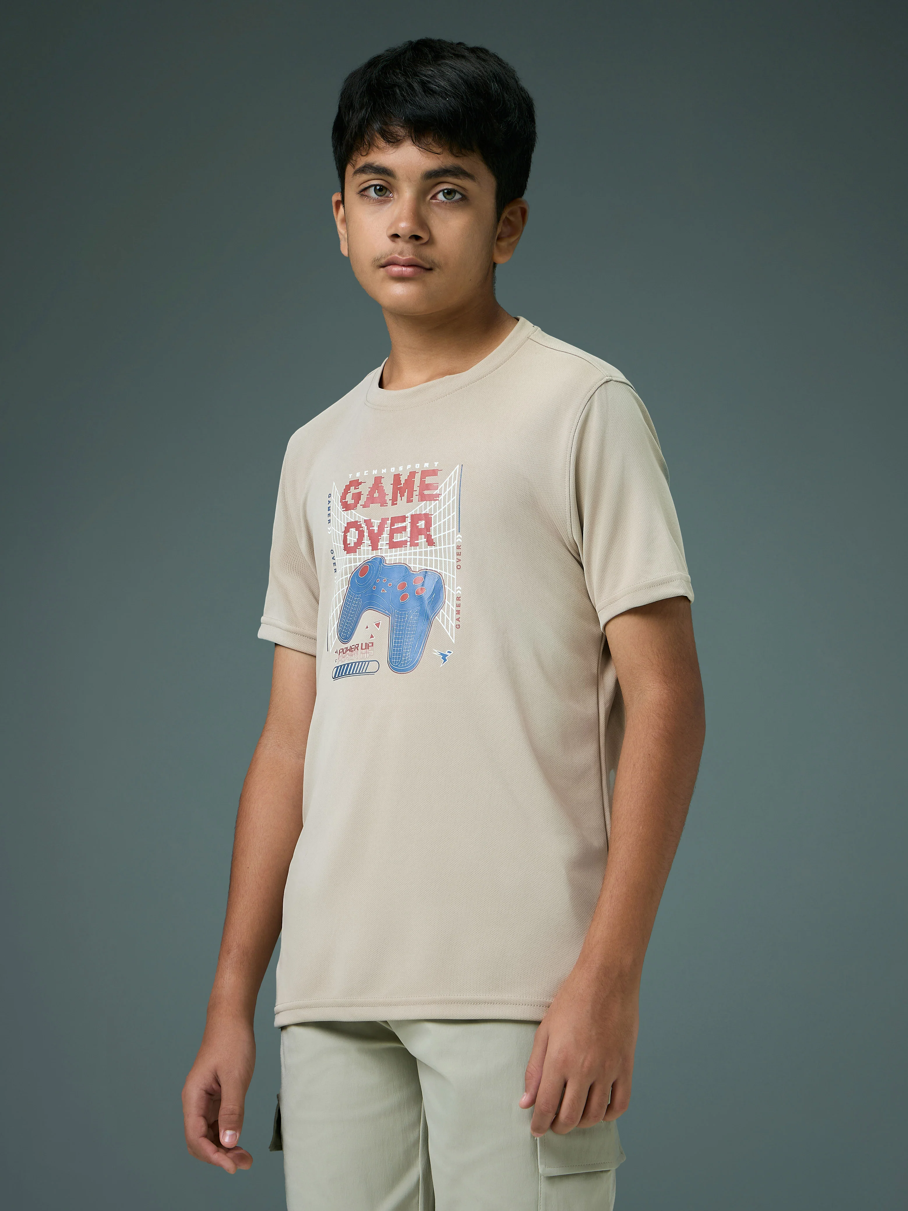Boys Printed Slim Fit Round Neck Sports T-shirt with TECHNOCOOL+ - Image 4